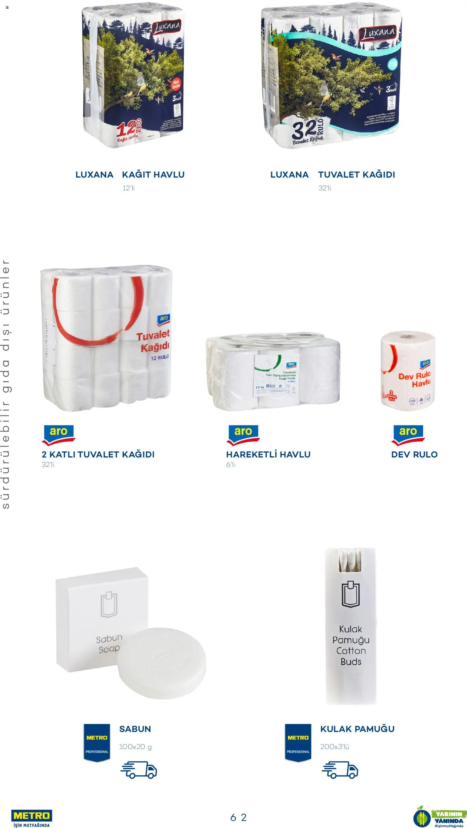 Metro - Sürdürülebilir Ürünler Kataloğu - 28.07.2025 tarihinden itibaren geçerlidir | Sayfa: 62 | Ürünler: Tuvalet, Sabun, Kağıt havlu, Tuvalet kağıdı