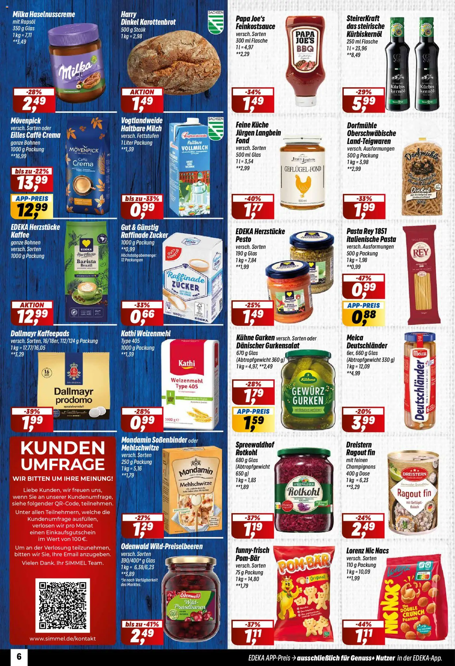 Simmel Prospekt 	 – gültig ab 08.12.2025 | Seite: 6 | Produkte: Rapsöl, Champignons, Dallmayr, Pasta