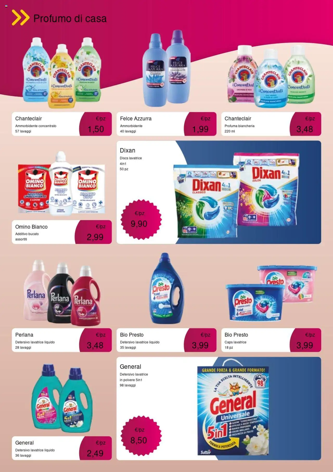 Volantino Acqua e Sapone del 01.08.2025 | Pagina: 2 | Prodotti: Ammorbidente, Lavatrice, Profumo