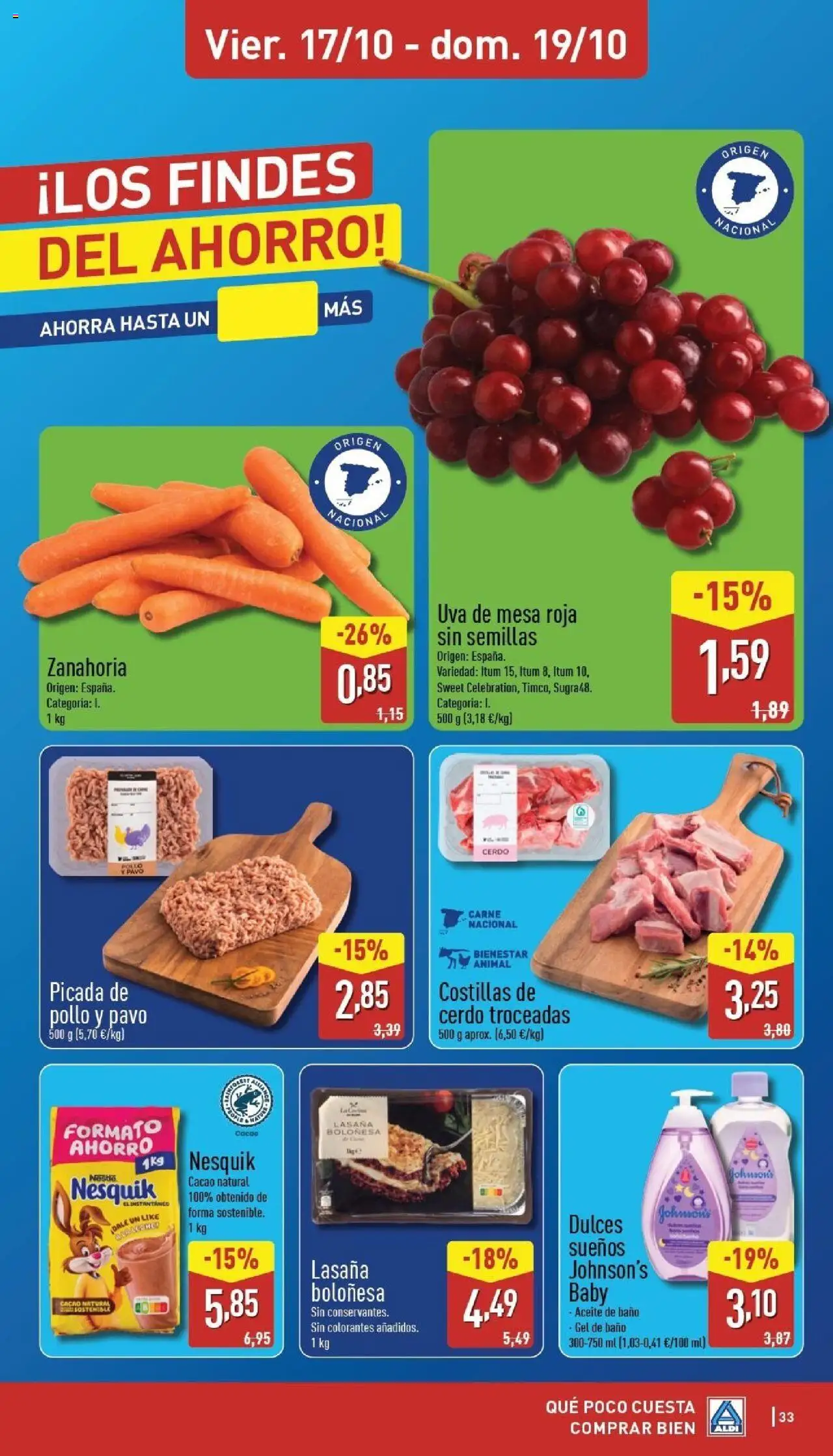 Aldi folleto Península │ válido desde el 13.10.2025 | Página: 33 | Productos: Chocolate, Cerdo, Lasaña, Mesa