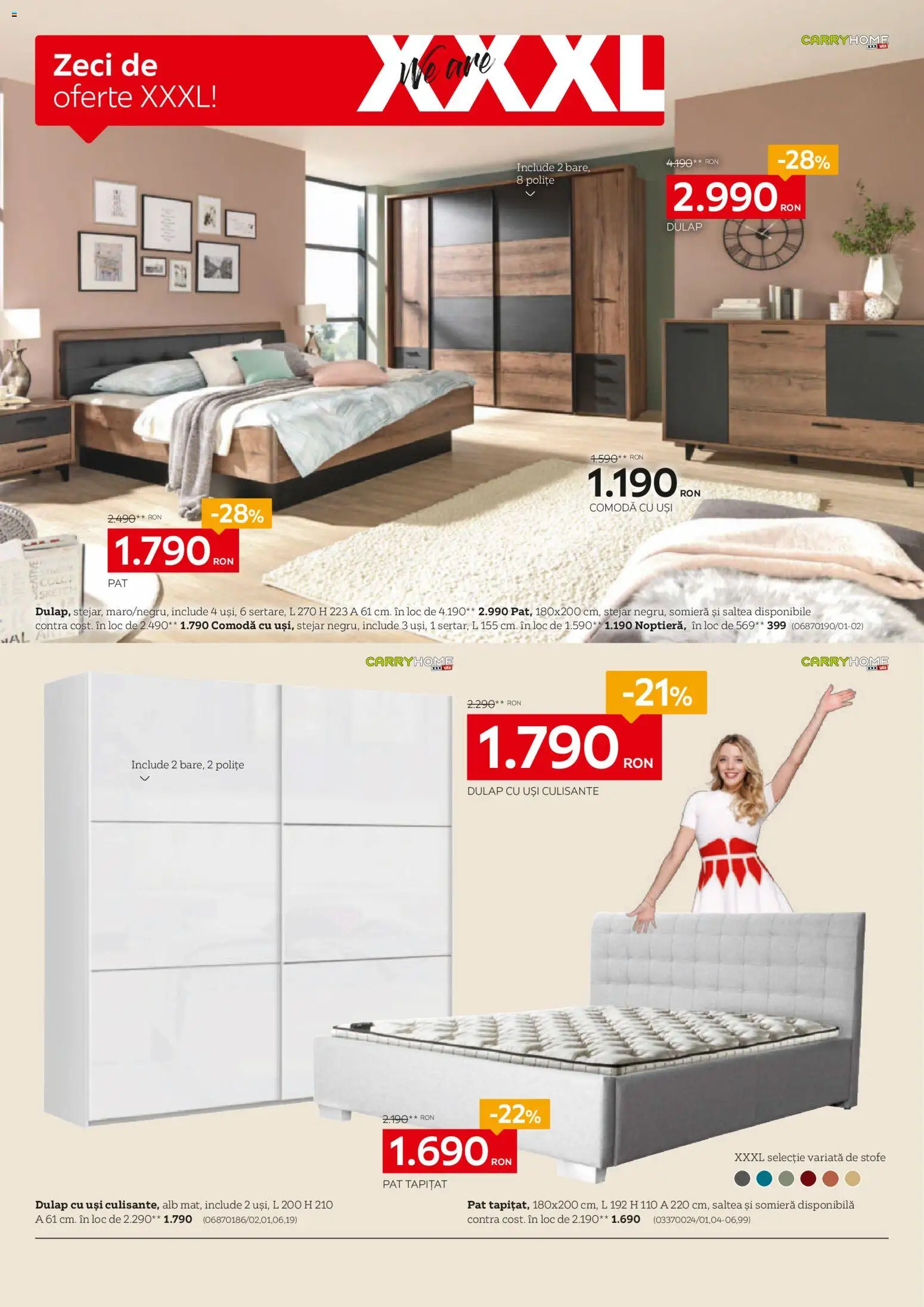 Noul catalog XXXLutz – valabil de la 06.04.2026 | Pagină: 8 | Produse: Pat, Saltea, Comodă