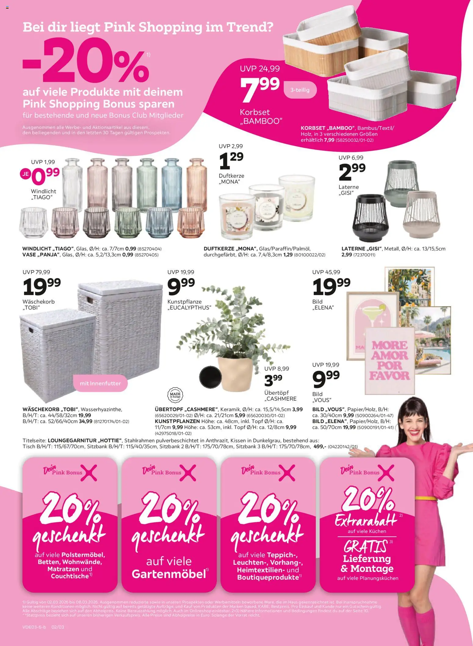 Mömax Prospekt 	 – gültig ab 02.03.2026 | Seite: 2 | Produkte: Sitzbank, Teppich, Vase, Vorhang