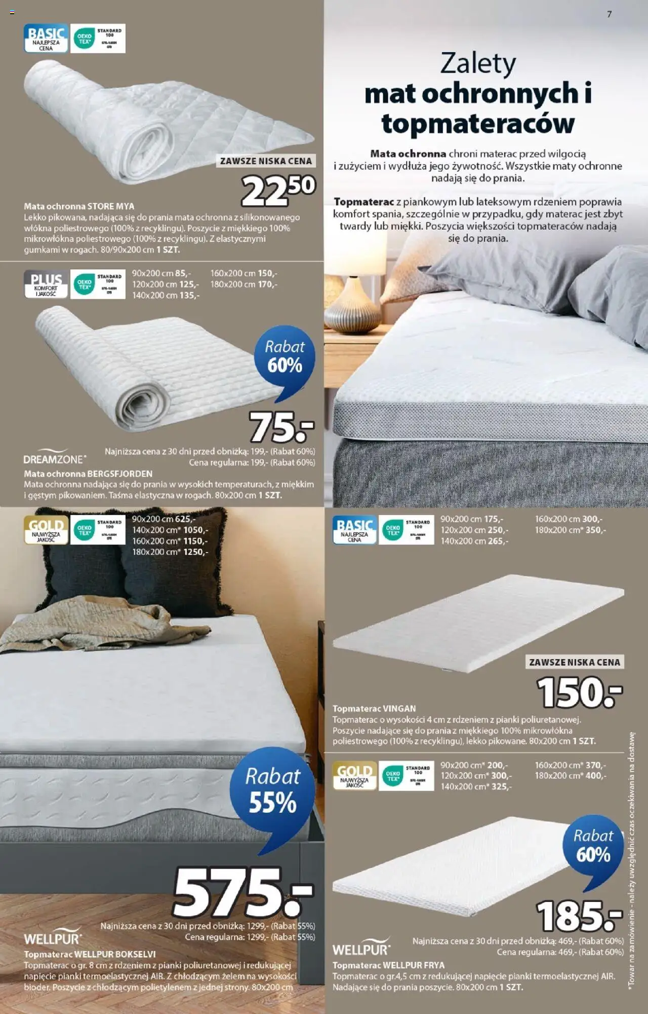 JYSK Gazetka od 08.10.2025 | Strona: 7 | Produkty: Materac, Pianki
