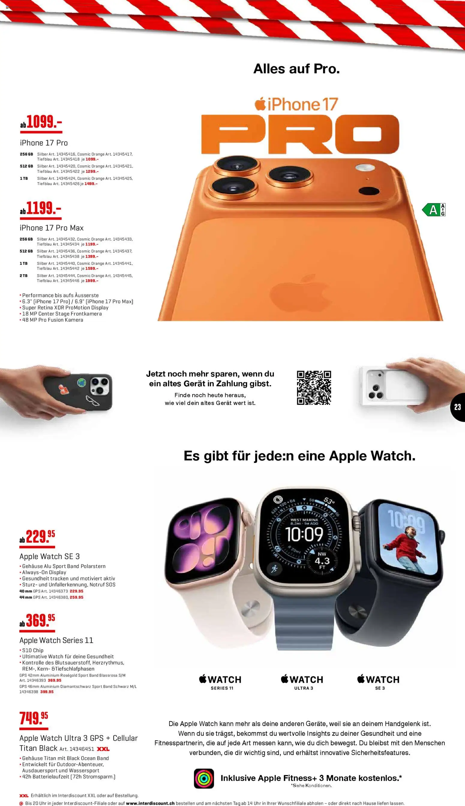 Interdiscount Aktionen – gültig ab 22.12.2025 | Seite: 23 | Produkte: Kamera, Apple, Iphone, Apple Watch