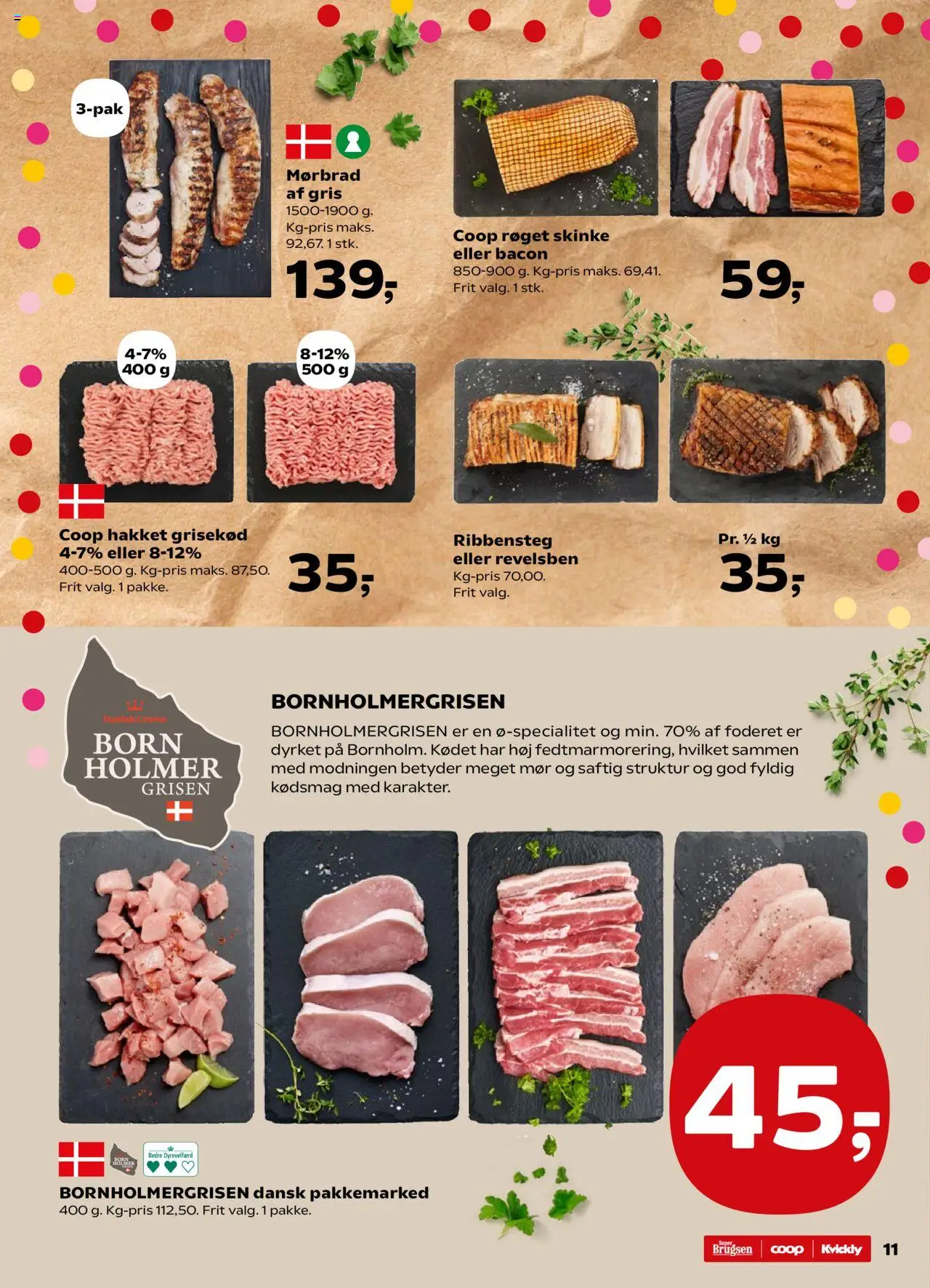 Kvickly Tilbudsavis gyldig fra 22.08.2025 | Side: 11 | Produkter: Skinke, Bacon