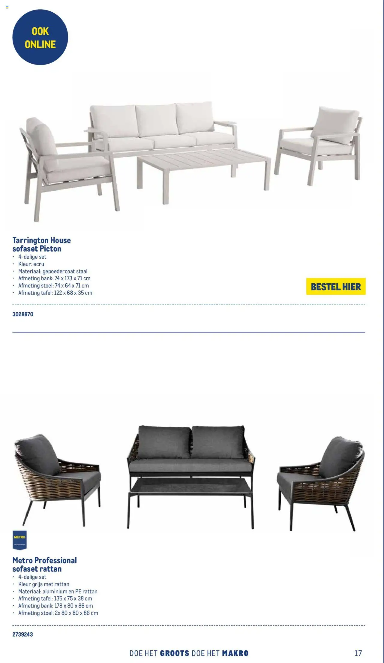 | Pagina: 17 | Producten: Bank, Tafel, Stoel