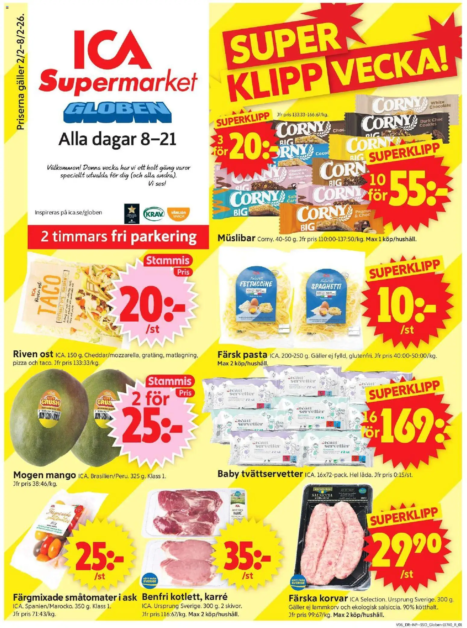 ICA Supermarket reklamblad aktuell från 02.02.2026 | Sida: 1