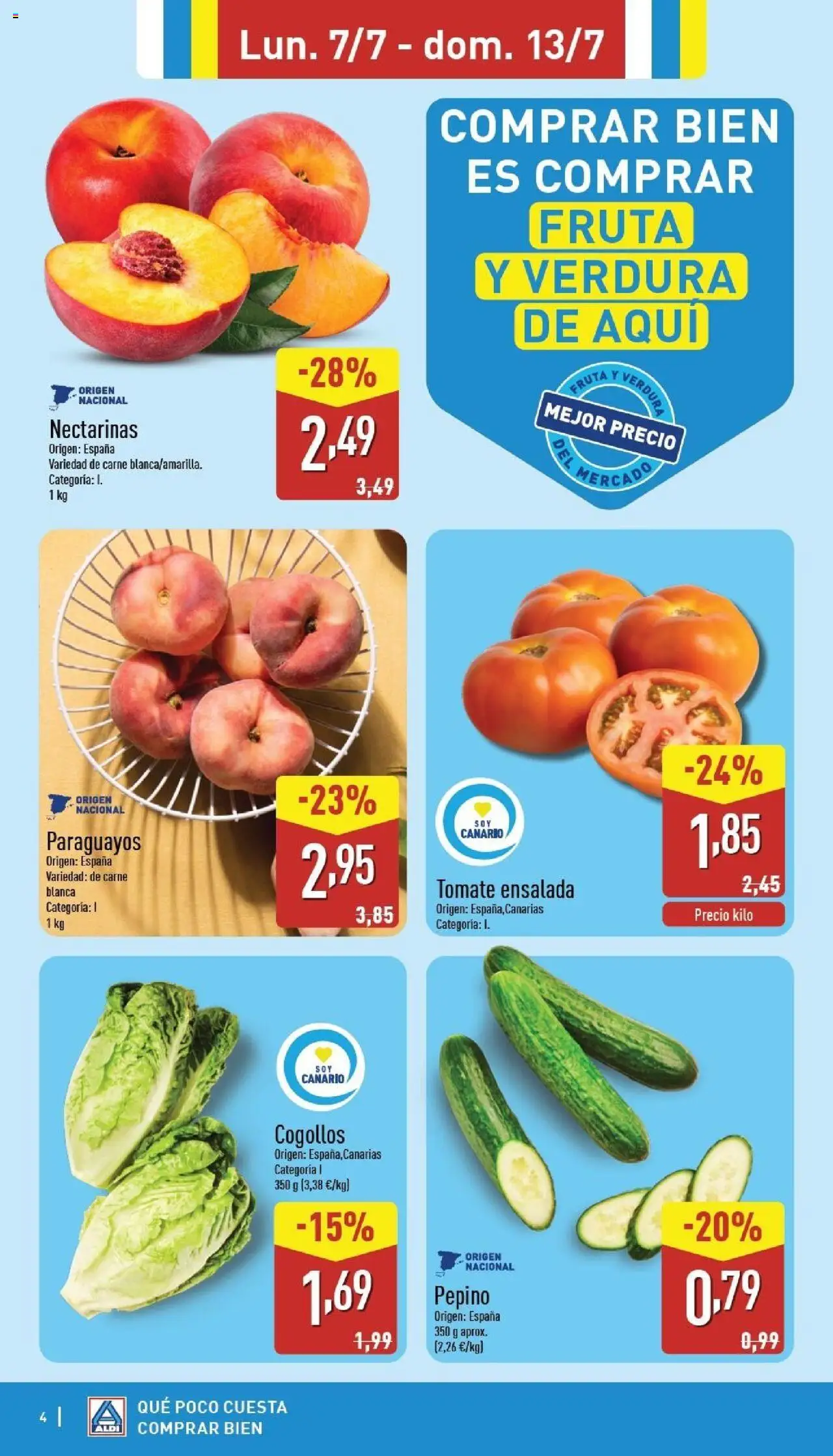 Aldi folleto Canarias │ válido desde el 07.07.2025 | Página: 4 | Productos: Στιγμιαίος καφές, Ensalada