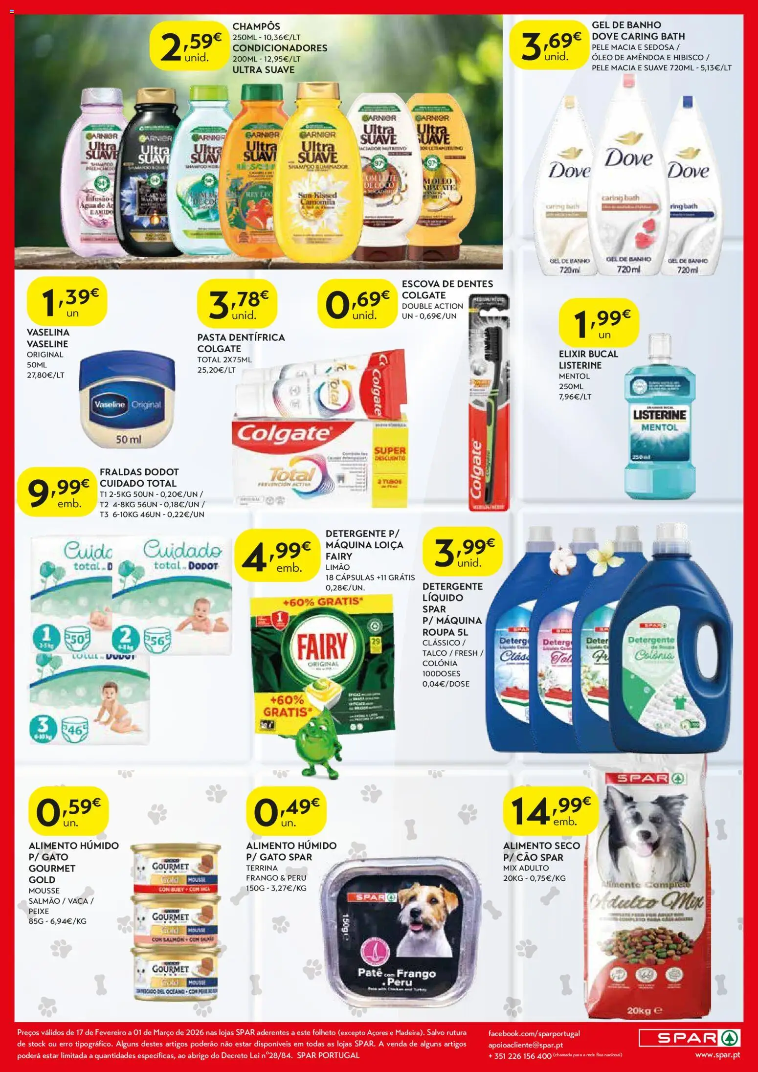 Spar - folheto │ válido de 17.02.2026 | Página: 8 | Produtos: Fraldas, Peru, Banho, Peixe