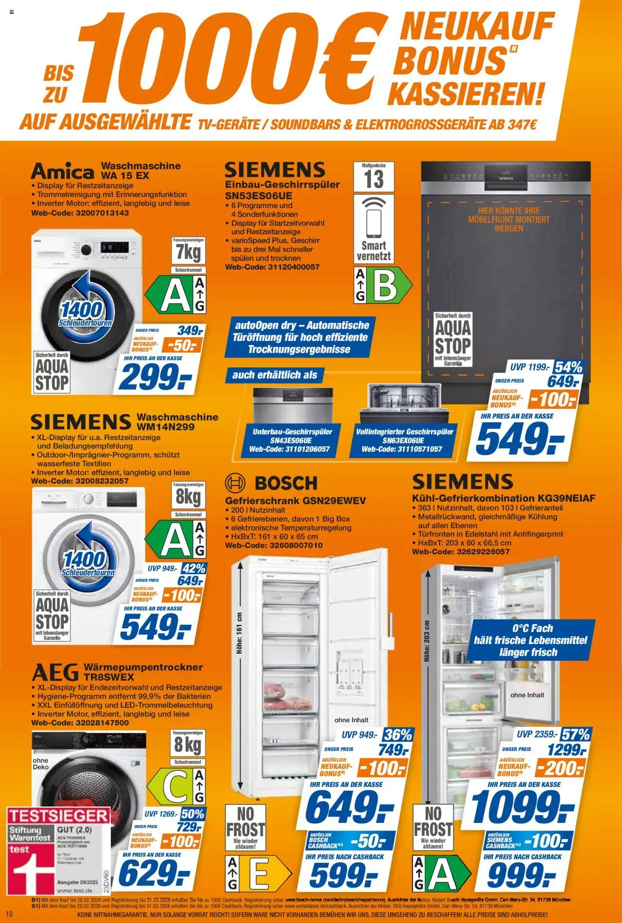 Expert Prospekt 	 – gültig ab 05.09.2025 | Seite: 10 | Produkte: AEG, Gefrierschrank, Box, Waschmaschine