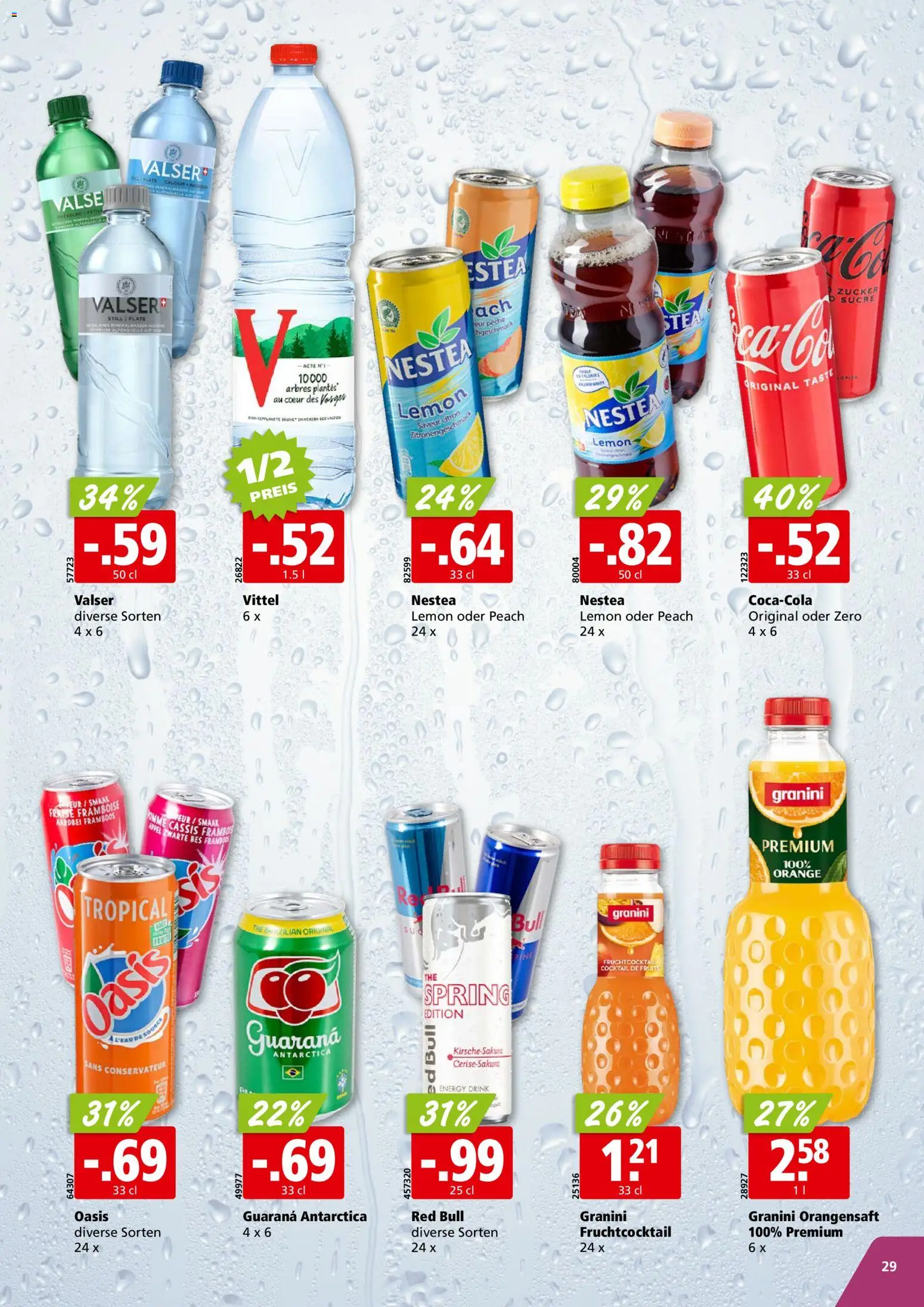 Aligro Aktionen Chavannes, Matran, Genf, Sitten – gültig ab 02.03.2026 | Seite: 29 | Produkte: Red bull, Orangensaft, Zucker