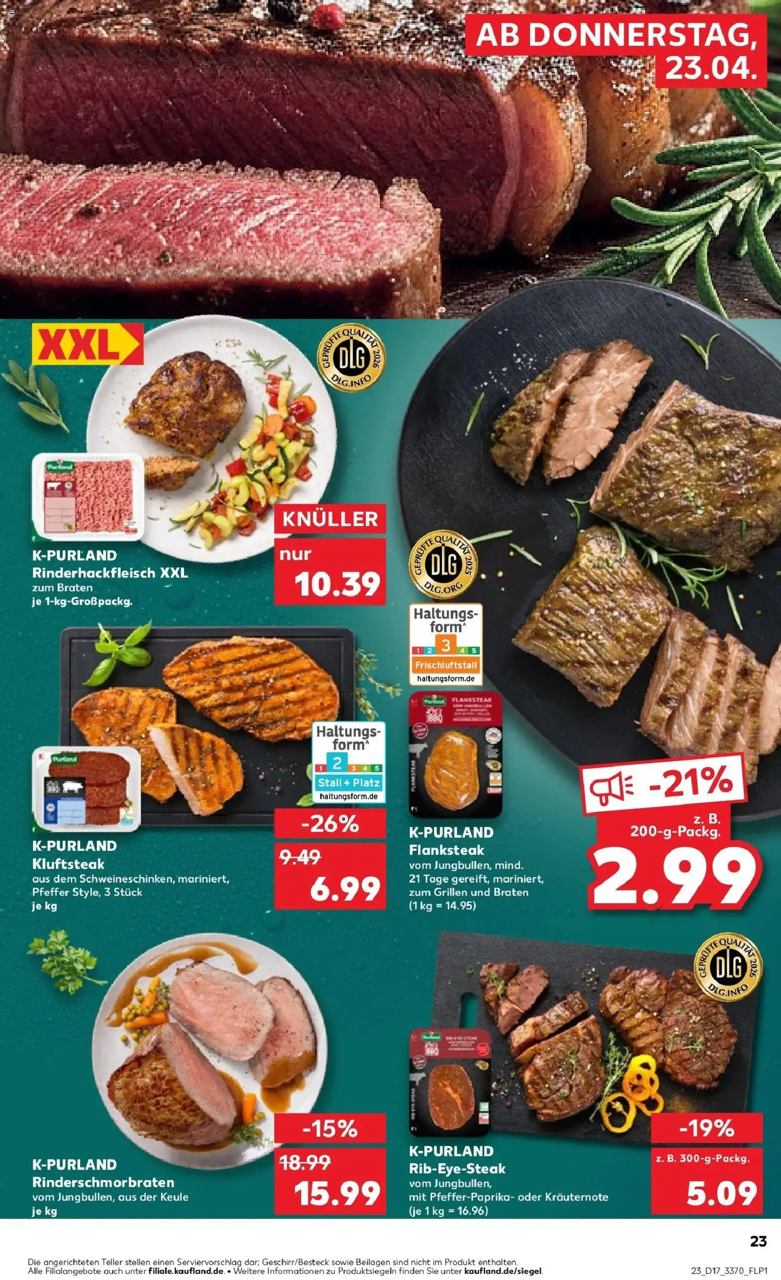 Kaufland Prospekt Erfurt	 – gültig ab 23.04.2026 | Seite: 23 | Produkte: Pfeffer, Steak