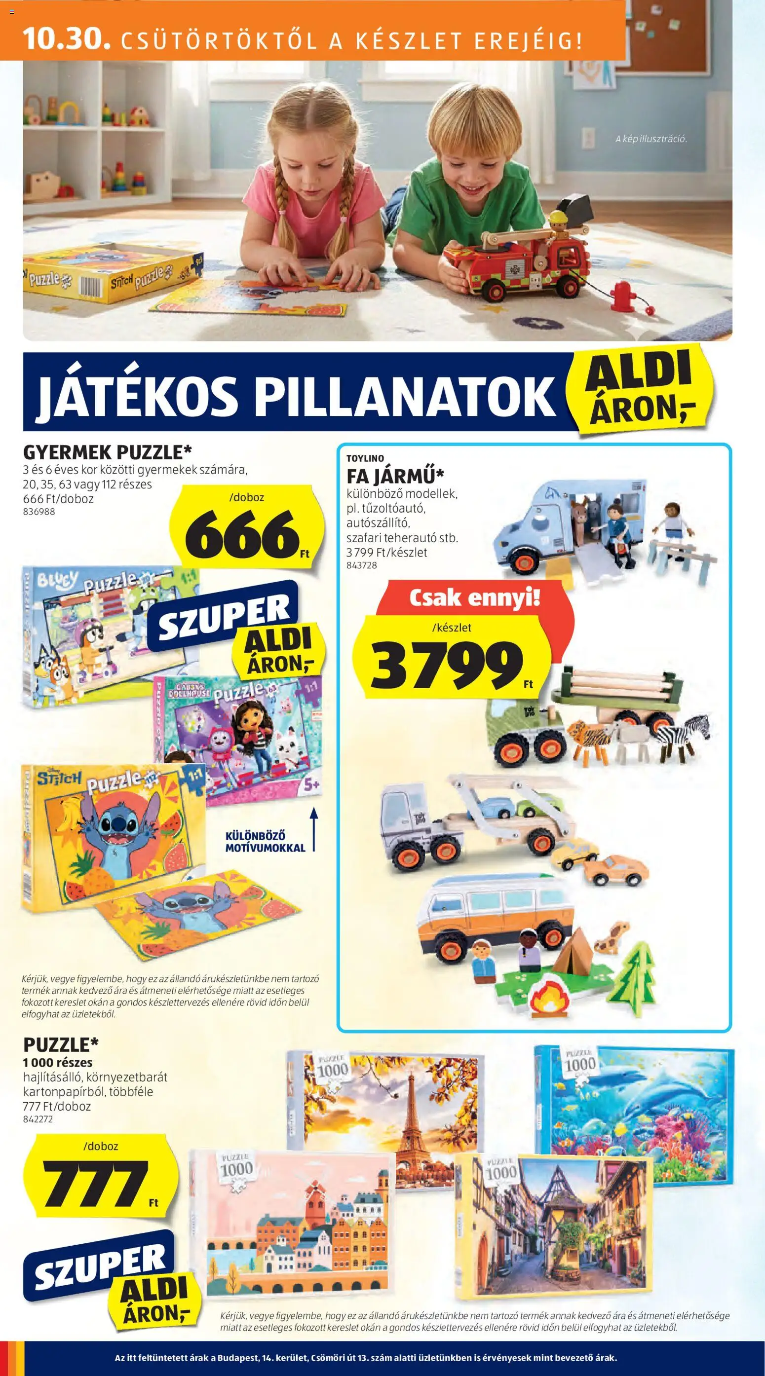 Aldi akciós ujság - amely érvényes a következő dátumtól: 30.10.2025 | Oldal: 24 | Termékek: Puzzle