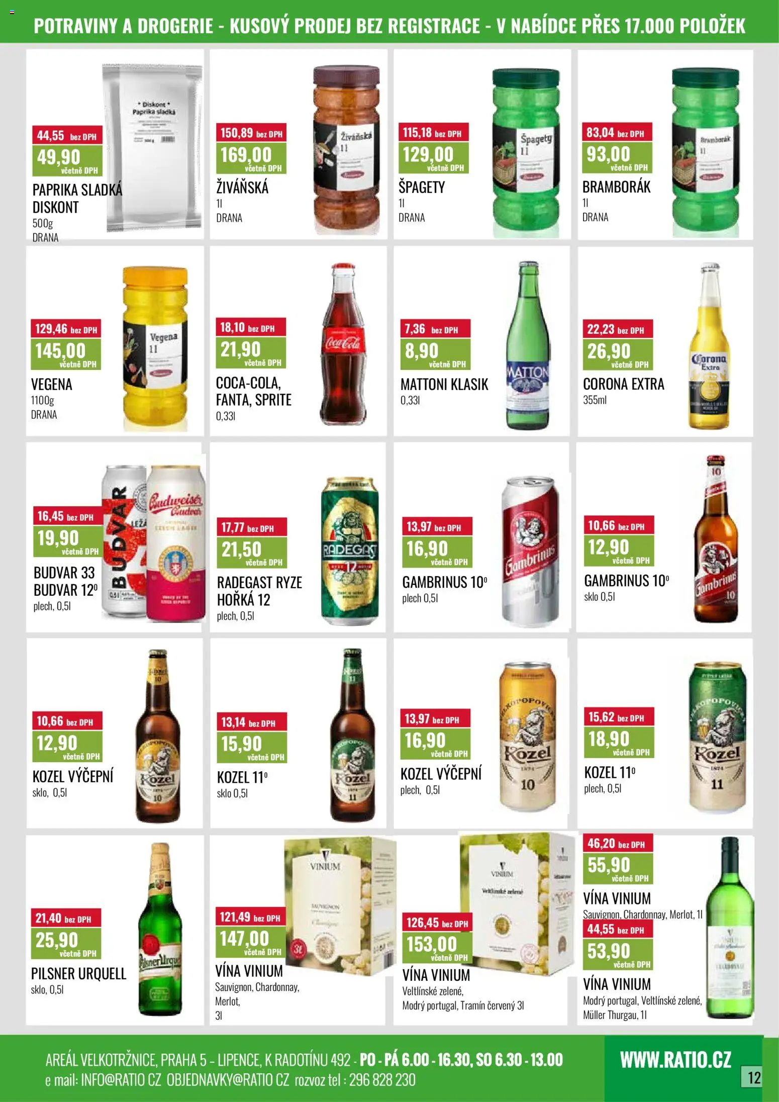 Ratio leták od 01.03.2026 | Strana: 12 | Produkty: Kozel, Paprika, Budvar 33, Potraviny