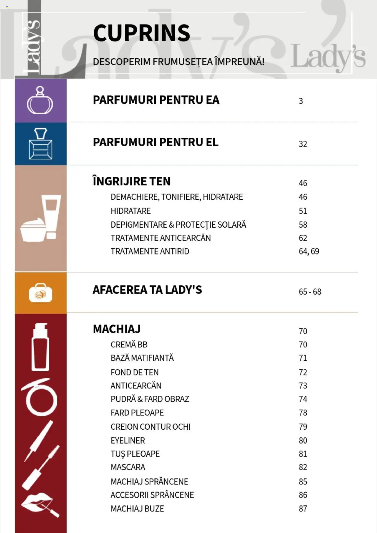 Noul catalog Lady’s – valabil de la 25.09.2025 | Pagină: 2 | Produse: Fond de ten, Machiaj, Pudră, Protecție solară