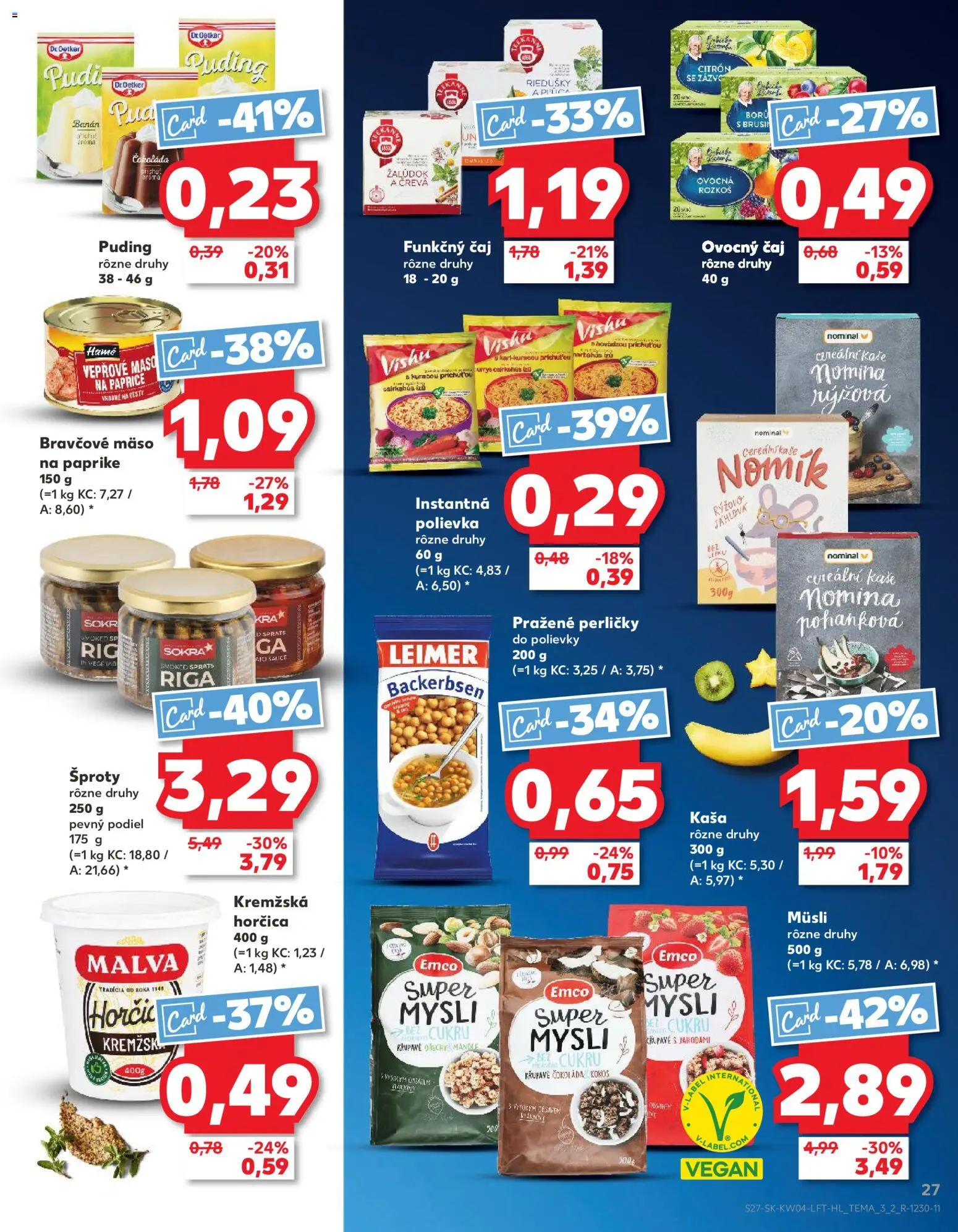 Nové Kaufland akcie – leták je platný od 22.01.2026 | Strana: 27 | Produkty: Čaj, Čokoláda, Bravčové mäso, Mandle