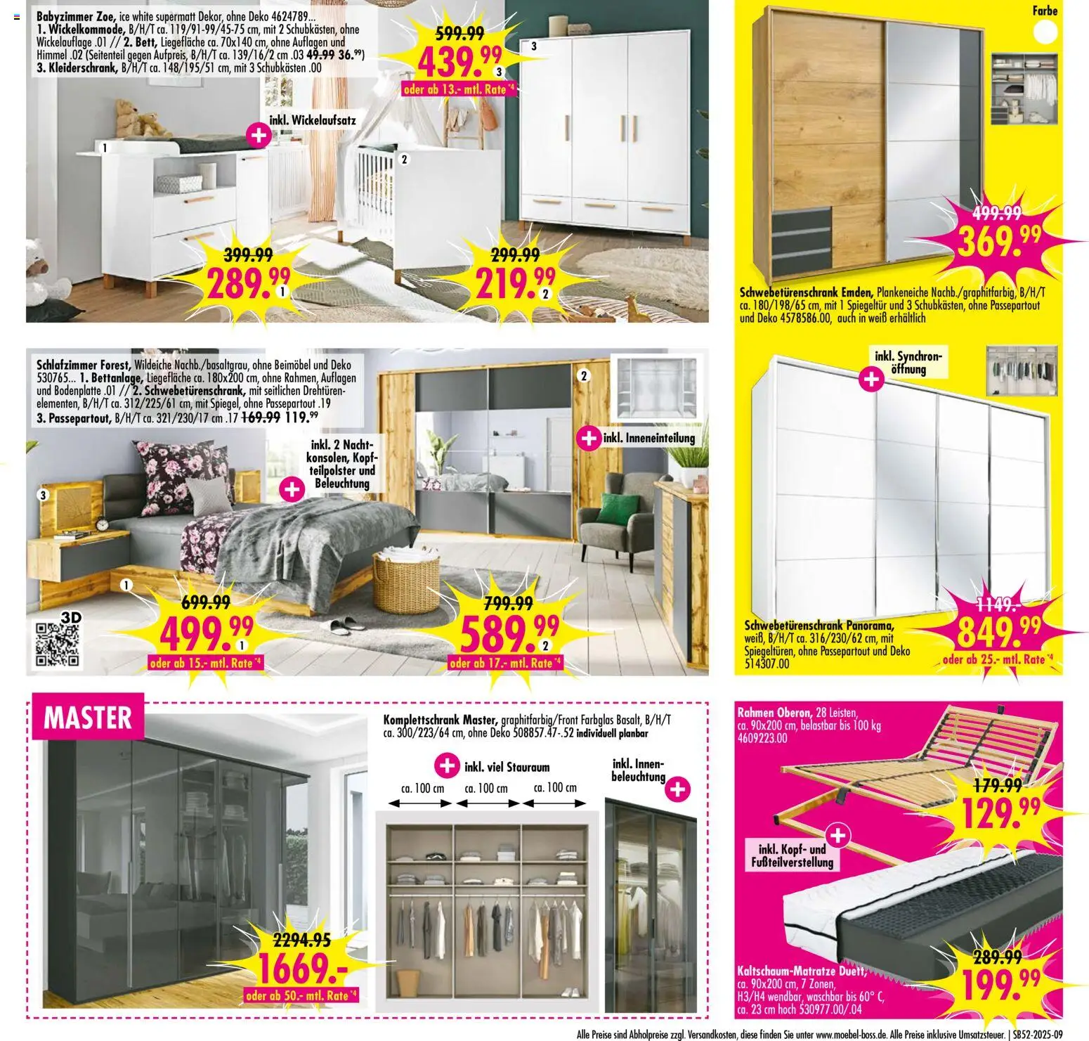 SB Möbel Boss Prospekt 	 – gültig ab 20.12.2025 | Seite: 9 | Produkte: Schwebetürenschrank
