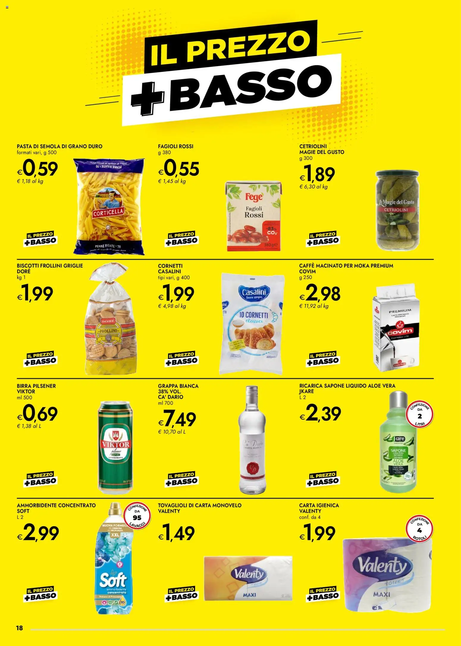 Volantino bennet del 05.03.2026 | Pagina: 18 | Prodotti: Sapone, Fagioli, Pasta, Cetriolini