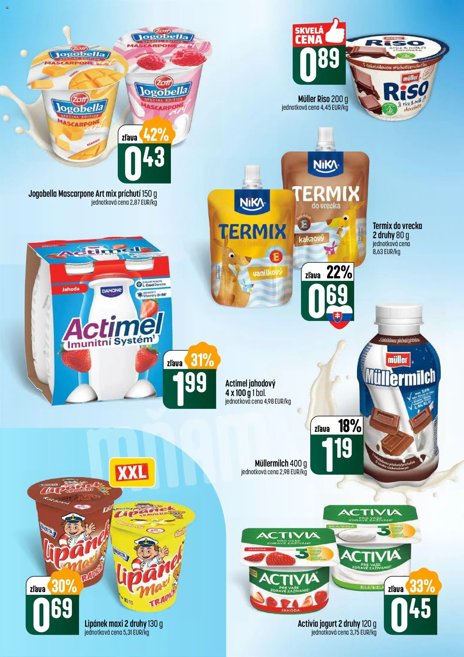 Nové COOP Jednota akcie – leták je platný od 22.01.2026 | Strana: 24 | Produkty: Jogurt, Mango, Mascarpone, Actimel