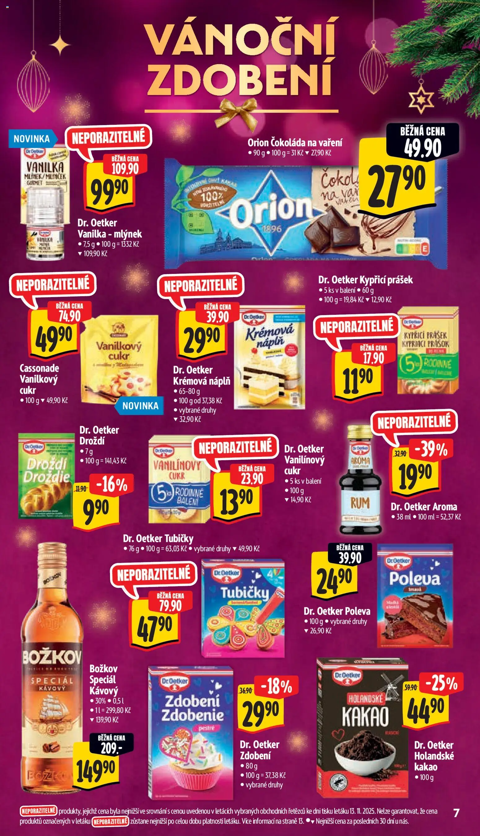 Albert leták - Supermarket od 19.11.2025 | Strana: 13 | Produkty: Cukr, Božkov, Kakao, Čokoláda na vaření