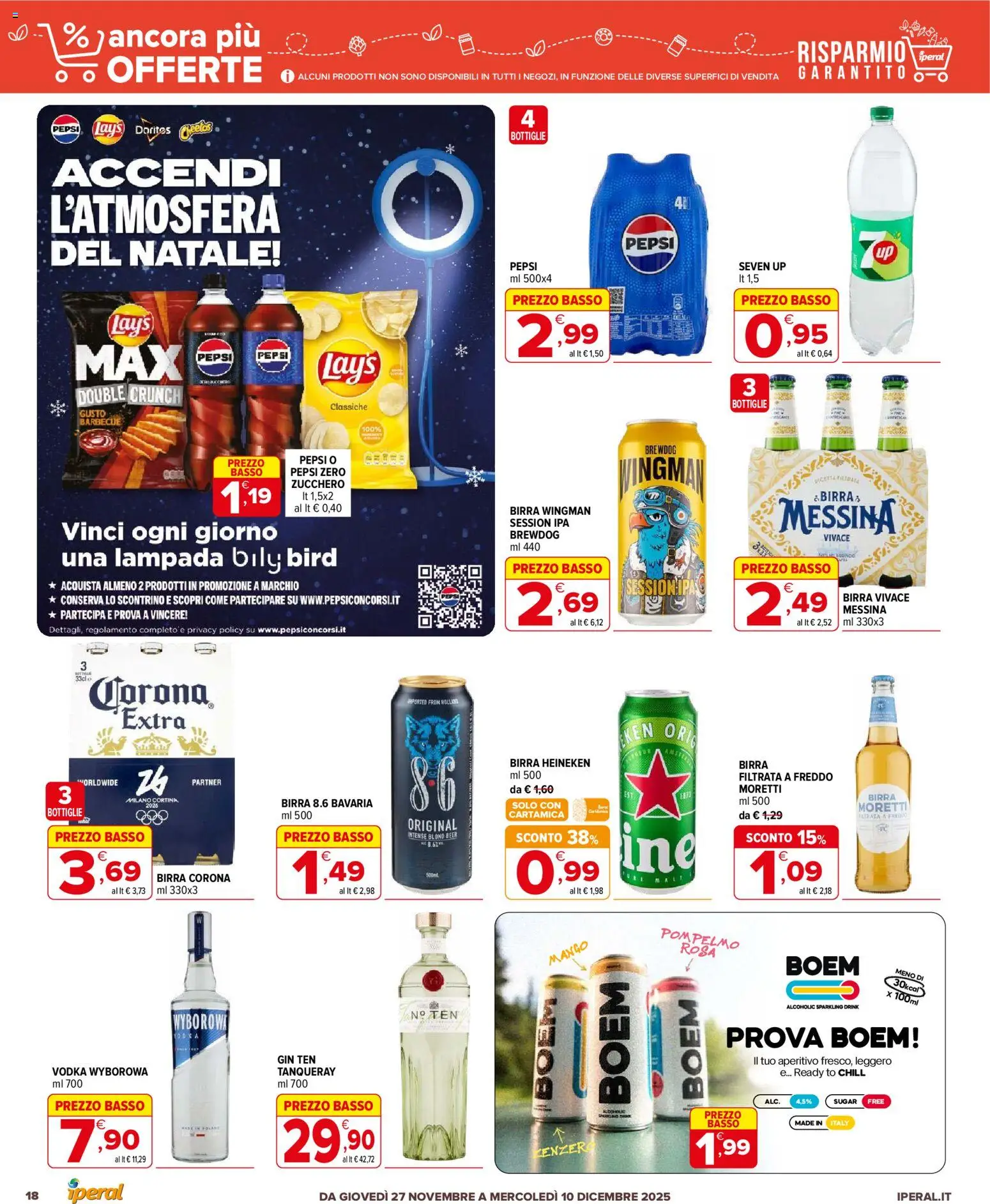 Volantino Iperal del 27.11.2025 | Pagina: 18 | Prodotti: Gin, Vodka, Pompelmo, Aperitivo