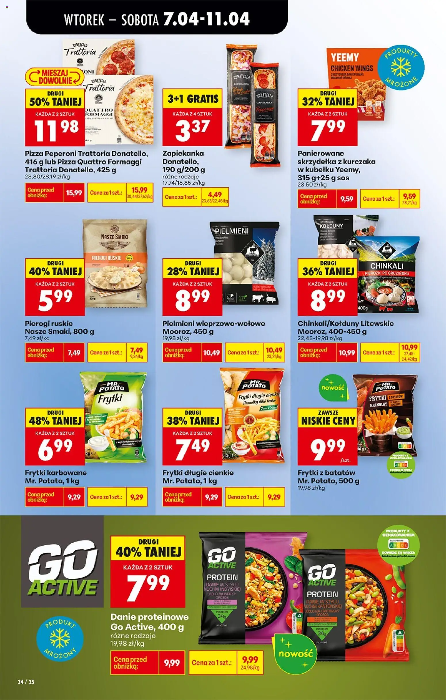 Biedronka gazetka od wtorku od 07.04.2026 | Strona: 44 | Produkty: Pierogi, Zapiekanka, Frytki, Sos