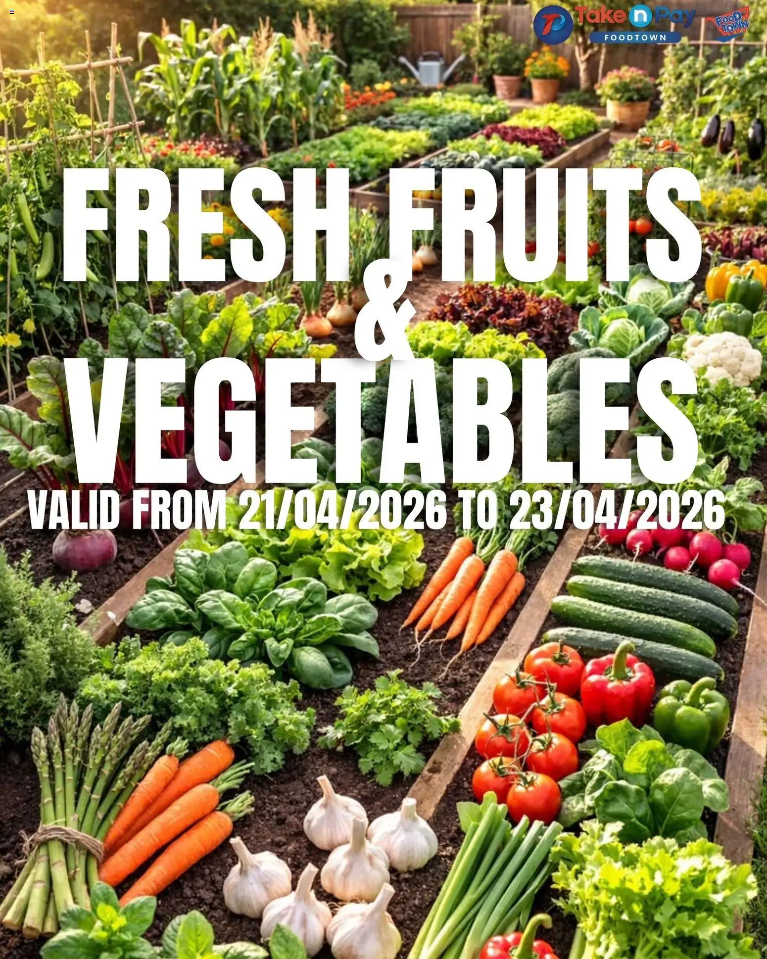 New Take n Pay catalogue – valid from 21.04.2026 | Page: 1 | Products: Vegetables