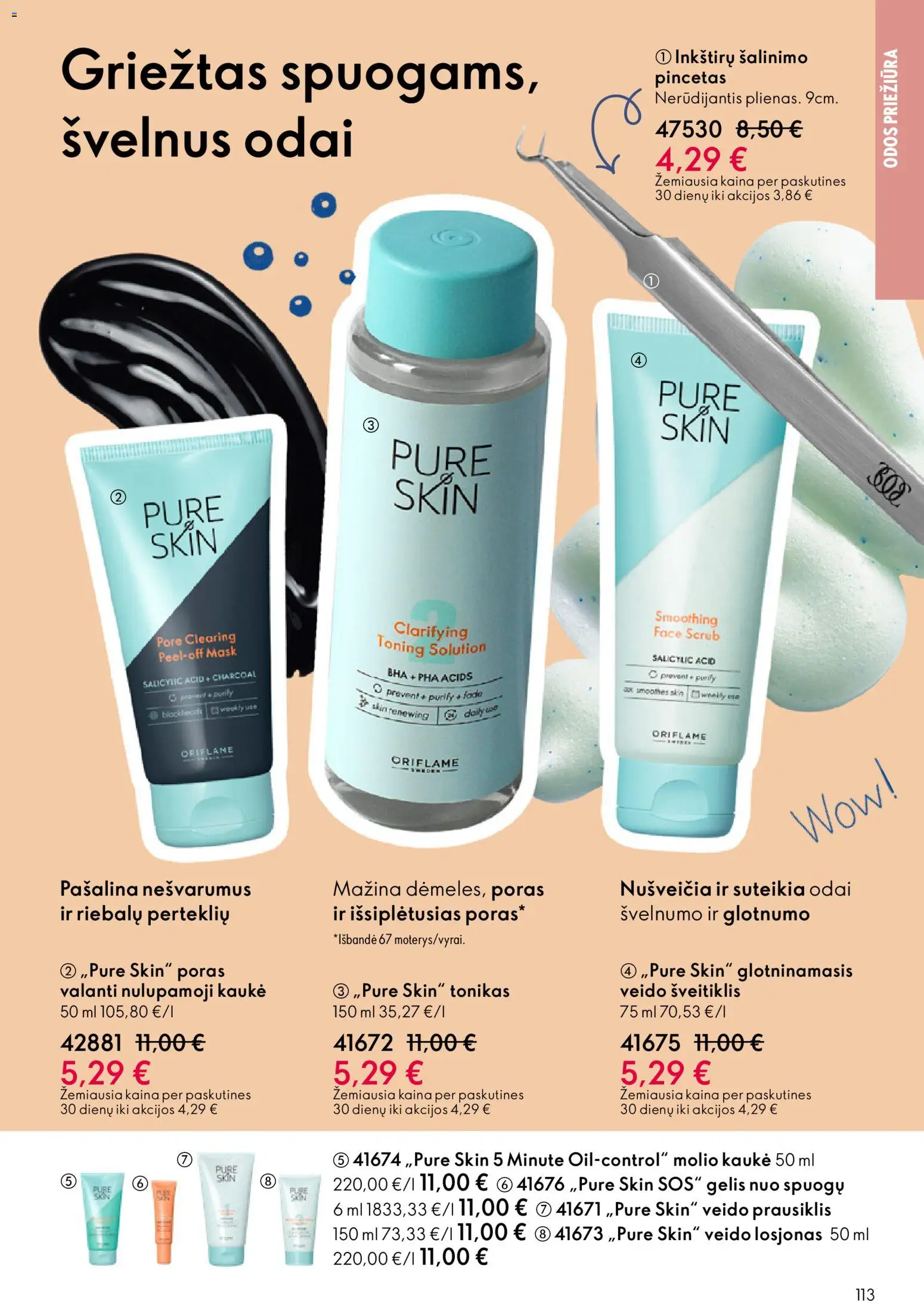 Oriflame akcijos nuo 28.01.2026 | Puslapis: 113 | Prekių: Tonikas, Kaukė, Šveitiklis, Prausiklis