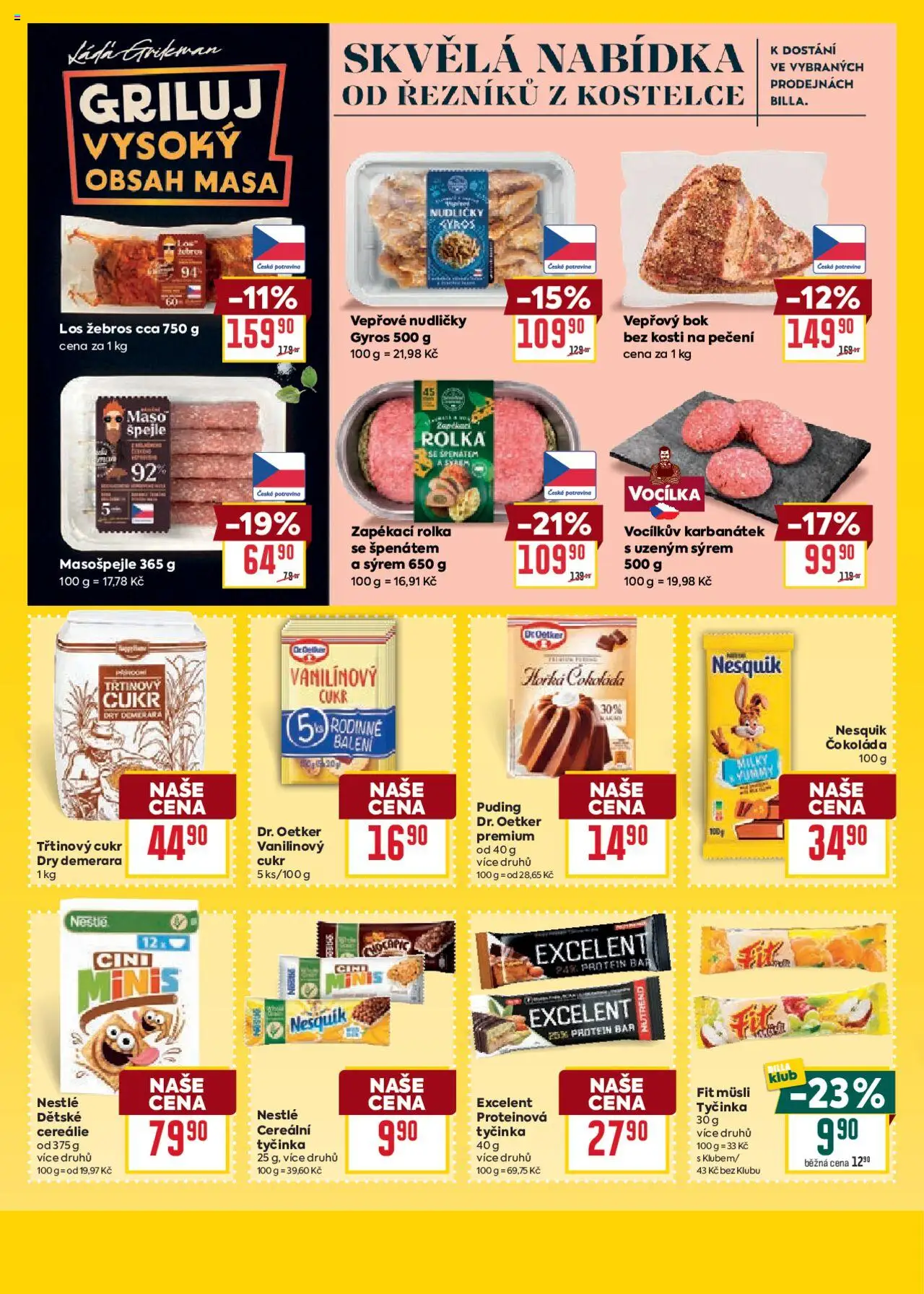 Billa Velký leták od 02.07.2025 | Strana: 20 | Produkty: Třtinový cukr, Protein bar, Cukr, Maso