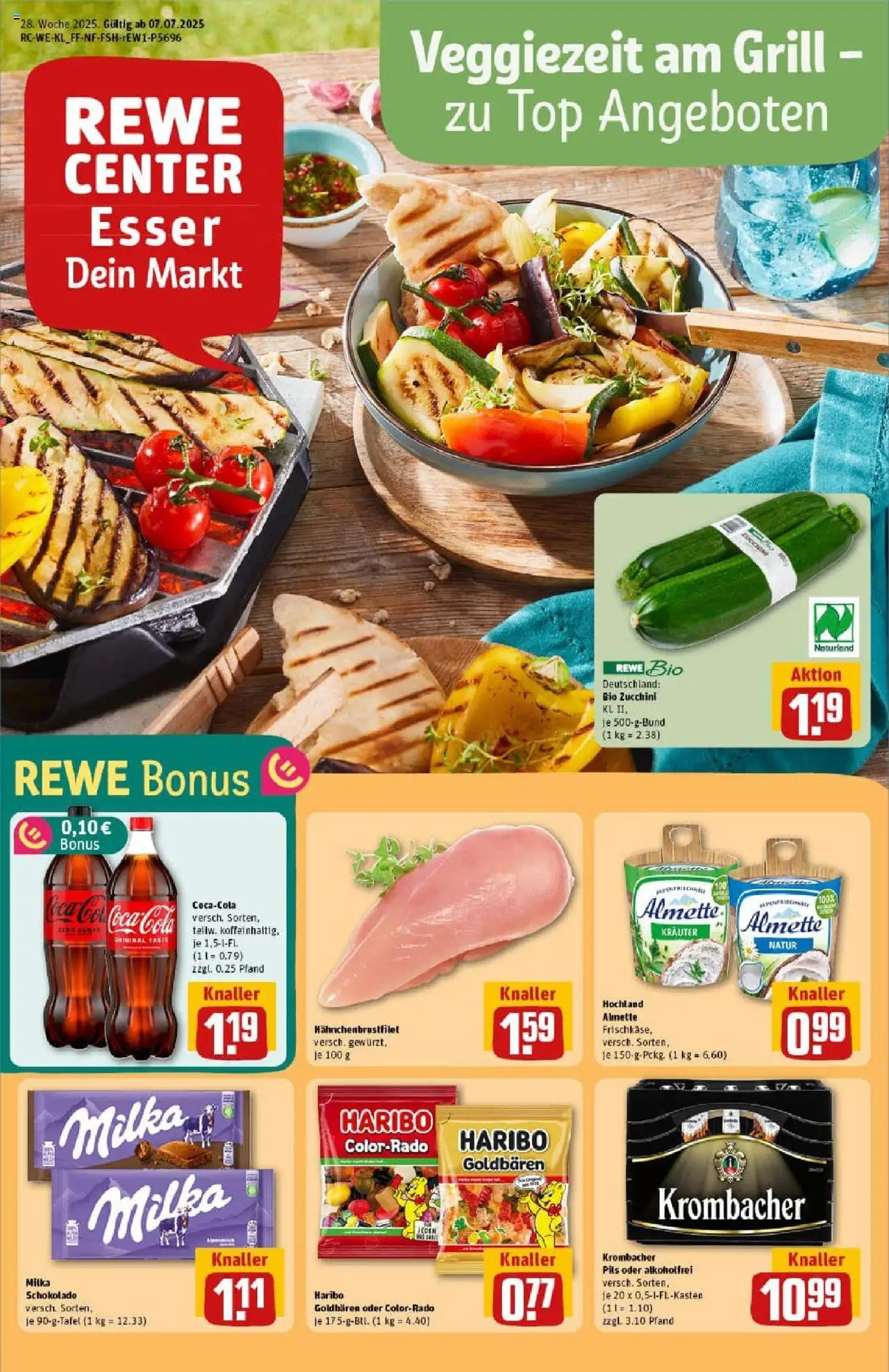 Rewe prospekt Rheinbach	 - gültig ab dem 06.07.2025 | Seite: 1 | Produkte: Top, Almette, Coca cola, Haribo