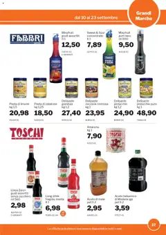 Volantino Sogegross del 10.09.2025 | Pagina: 27 | Prodotti: Mele, Aceto di mele, Limone, Pasta
