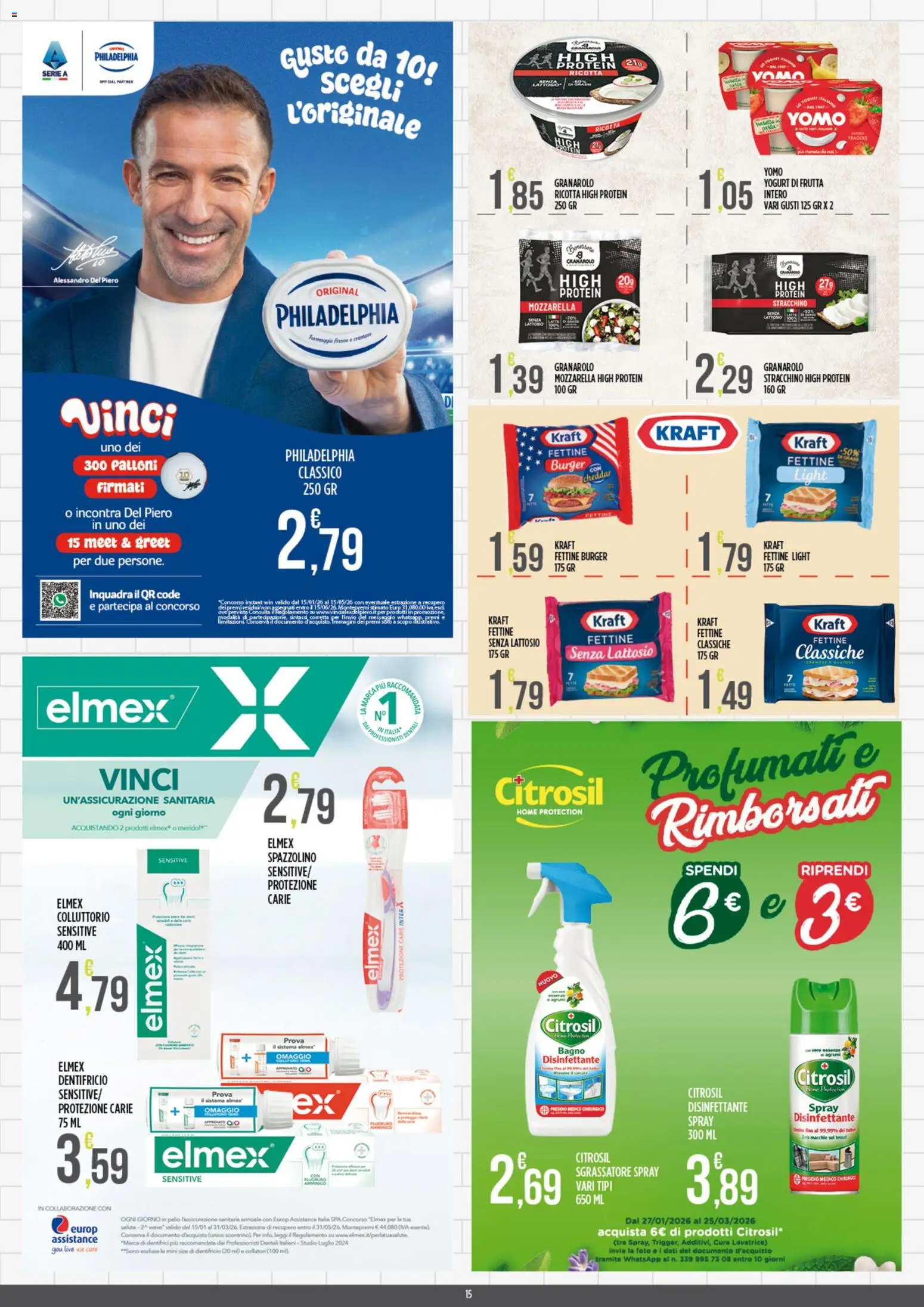 Volantino Euroesse del 09.03.2026 | Pagina: 15 | Prodotti: Spray disinfettante, Dentifricio, Fragole, Frutta