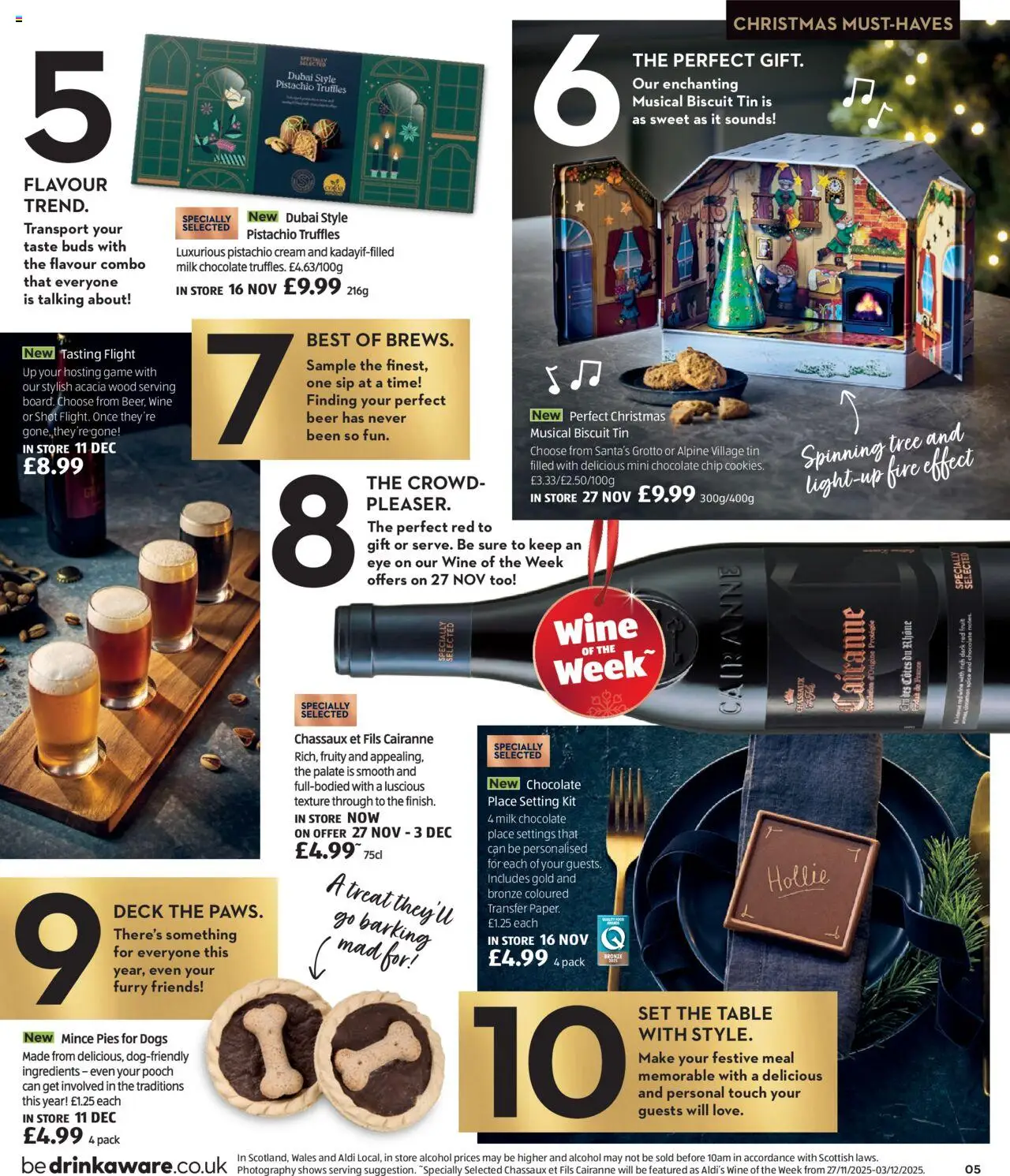 {H1} | Page: 5 | Products: Starting Blocks, Milk, Chocolate, Wine