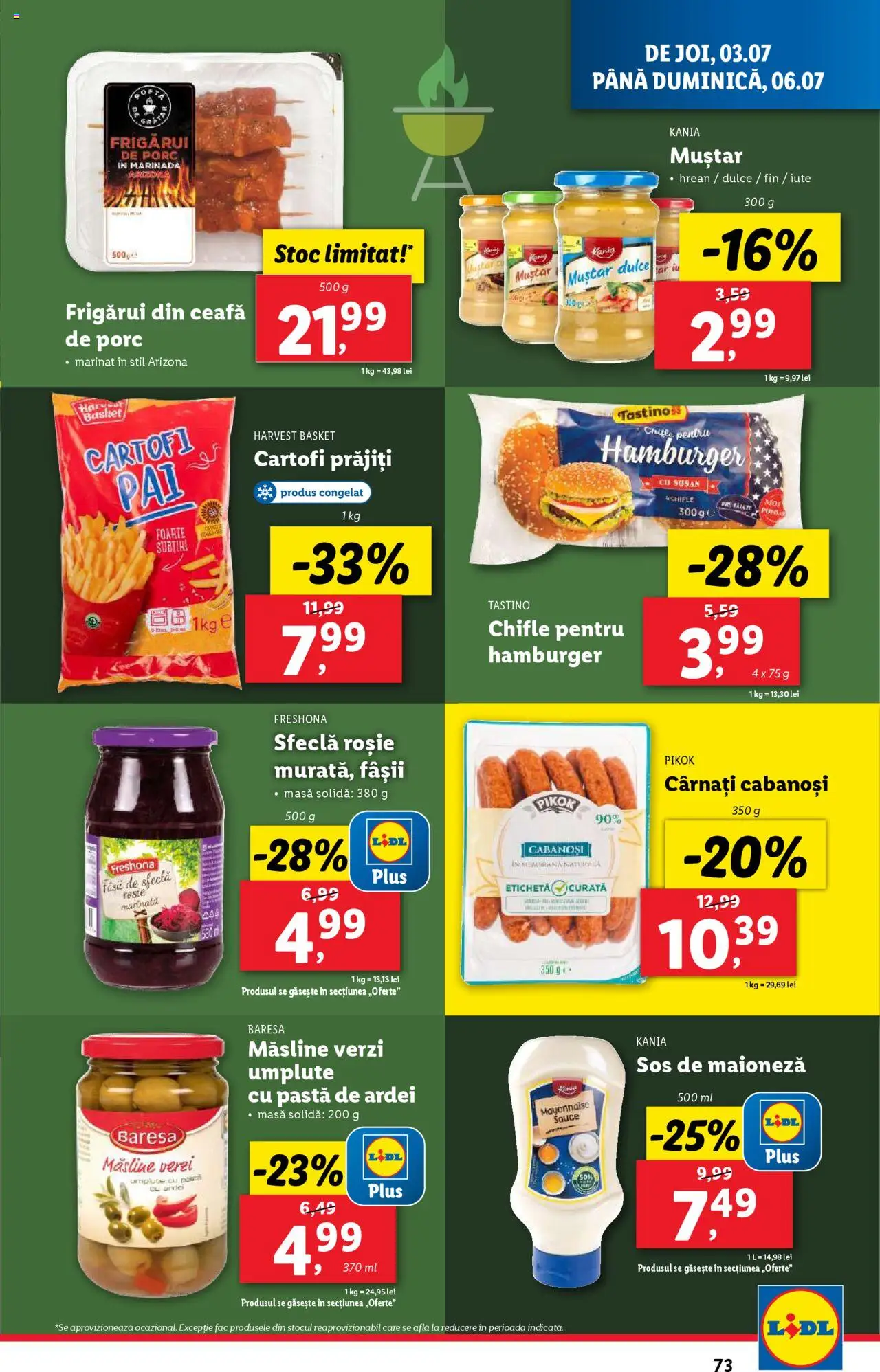Catalog Lidl – valabil de la 30.06.2025 | Pagină: 73 | Produse: Masă, Cartofi, Maioneză, Sos
