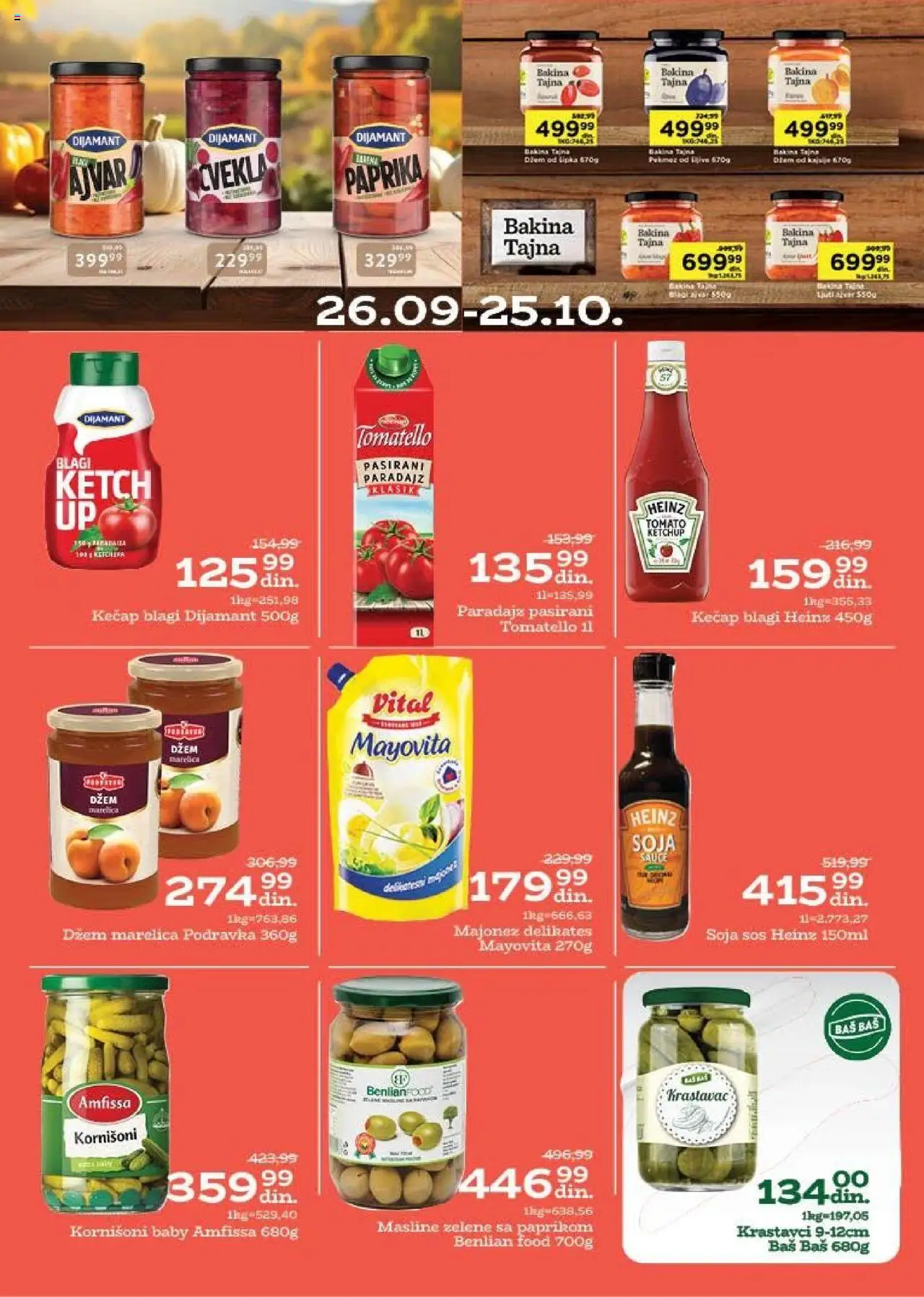 Univerexport katalog - važi od 13.10.2025 | Strana: 14 | Proizvode: Kečap, Masline, Cvekla, Podravka