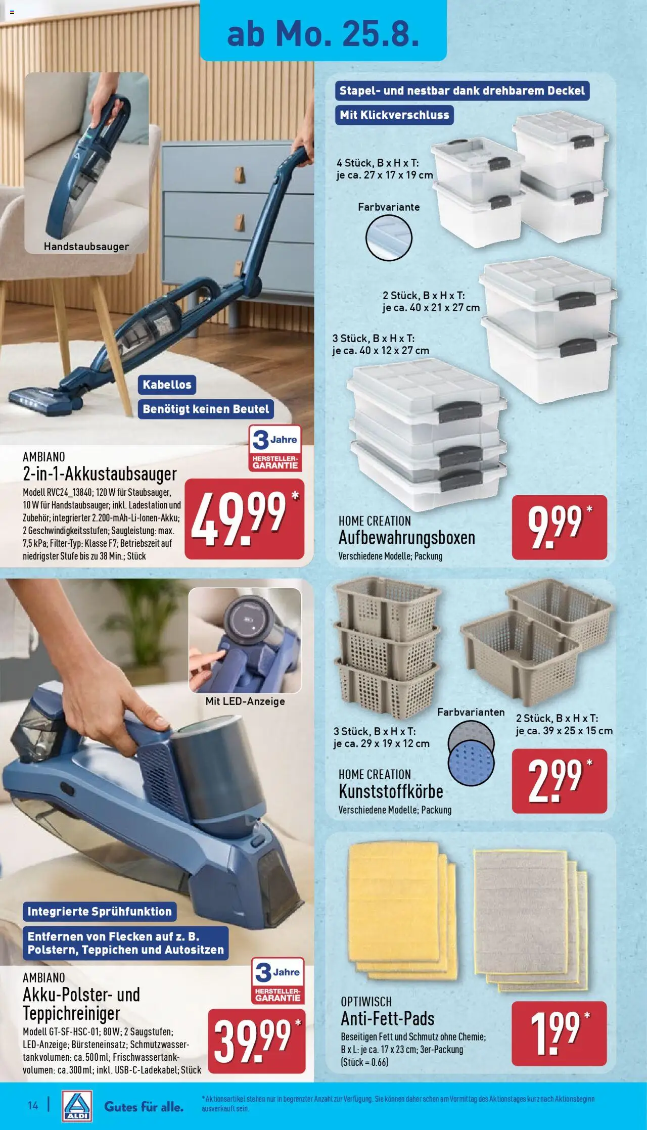 Aldi Prospekt 	 - gültig ab dem 25.08.2025 | Seite: 14 | Produkte: Home creation