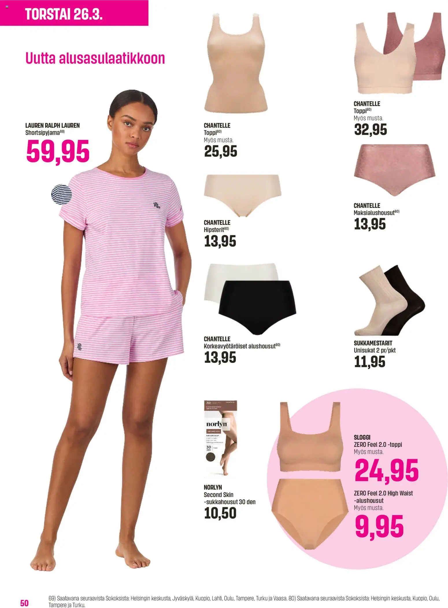 Sokos tarjoukset - Emotion 3plus1 – voimassa 25.03.2026 alkaen | Sivu: 50 | Tuotteet: Toppi, Sukkahousut, Alushousut