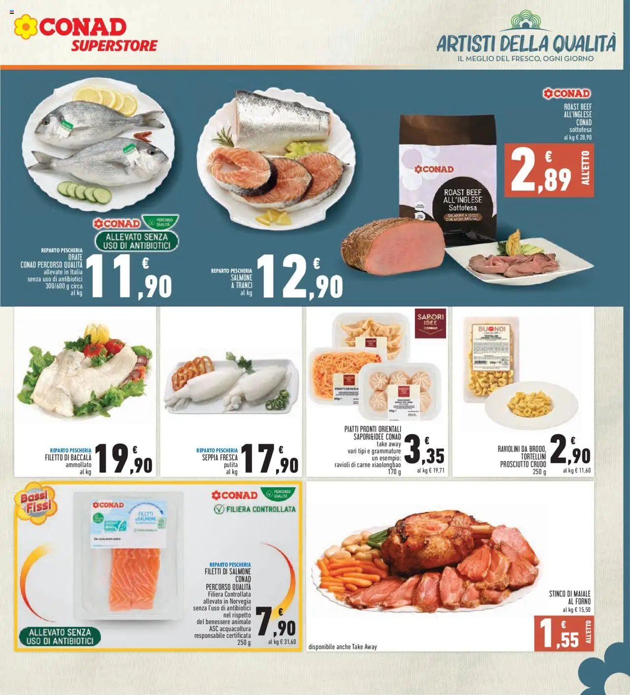 Volantino Conad del 09.10.2025 | Pagina: 9 | Prodotti: Prosciutto Crudo, Salmone, Prosciutto, Forno
