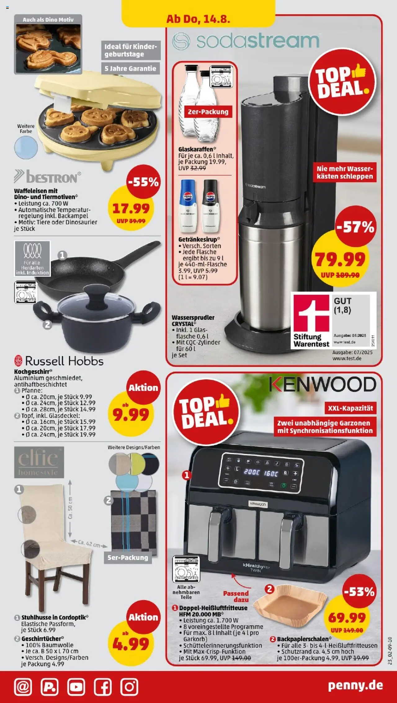 Penny - Nordrhein - Westfalen - gültig ab dem 11.08.2025 | Seite: 23 | Produkte: Wasser, Waffeleisen, Sodastream