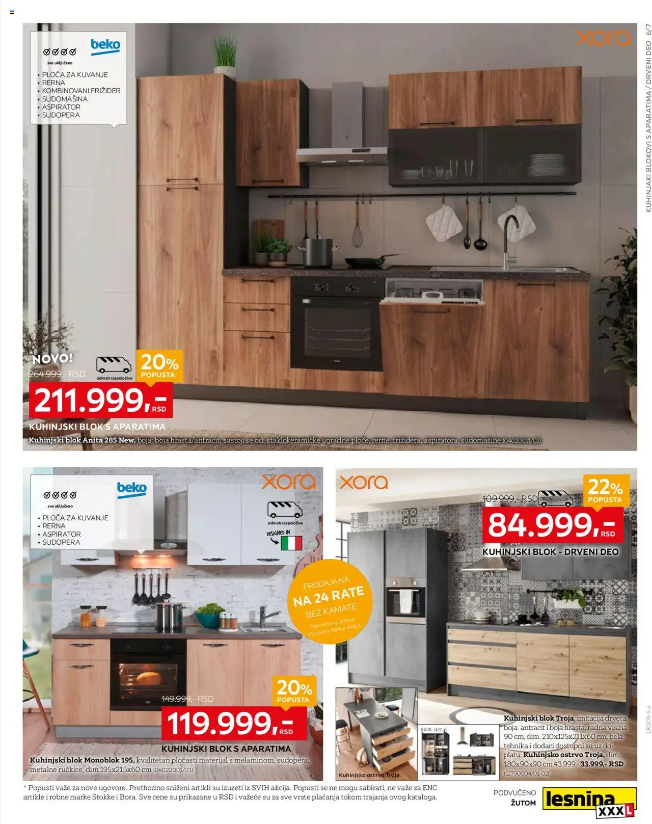 Lesnina XXXL katalog - važi od 08.09.2025 | Strana: 7 | Proizvode: Kombinovani frižider, Frižider, Rerna, Aspirator
