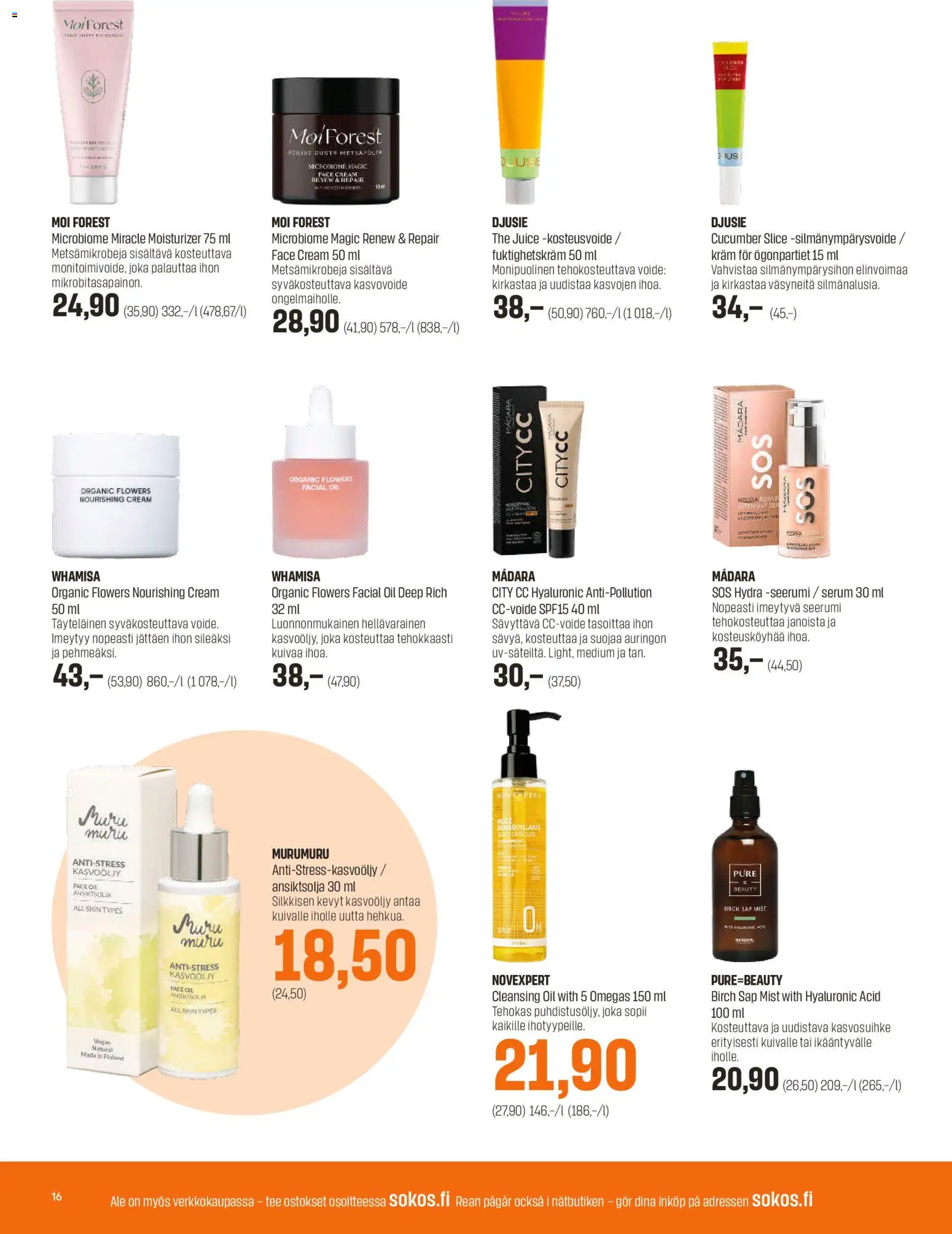 Sokos tarjoukset – voimassa 27.12.2025 alkaen | Sivu: 16 | Tuotteet: Seerumi, Kasvovoide, Silmänympärysvoide, Tee