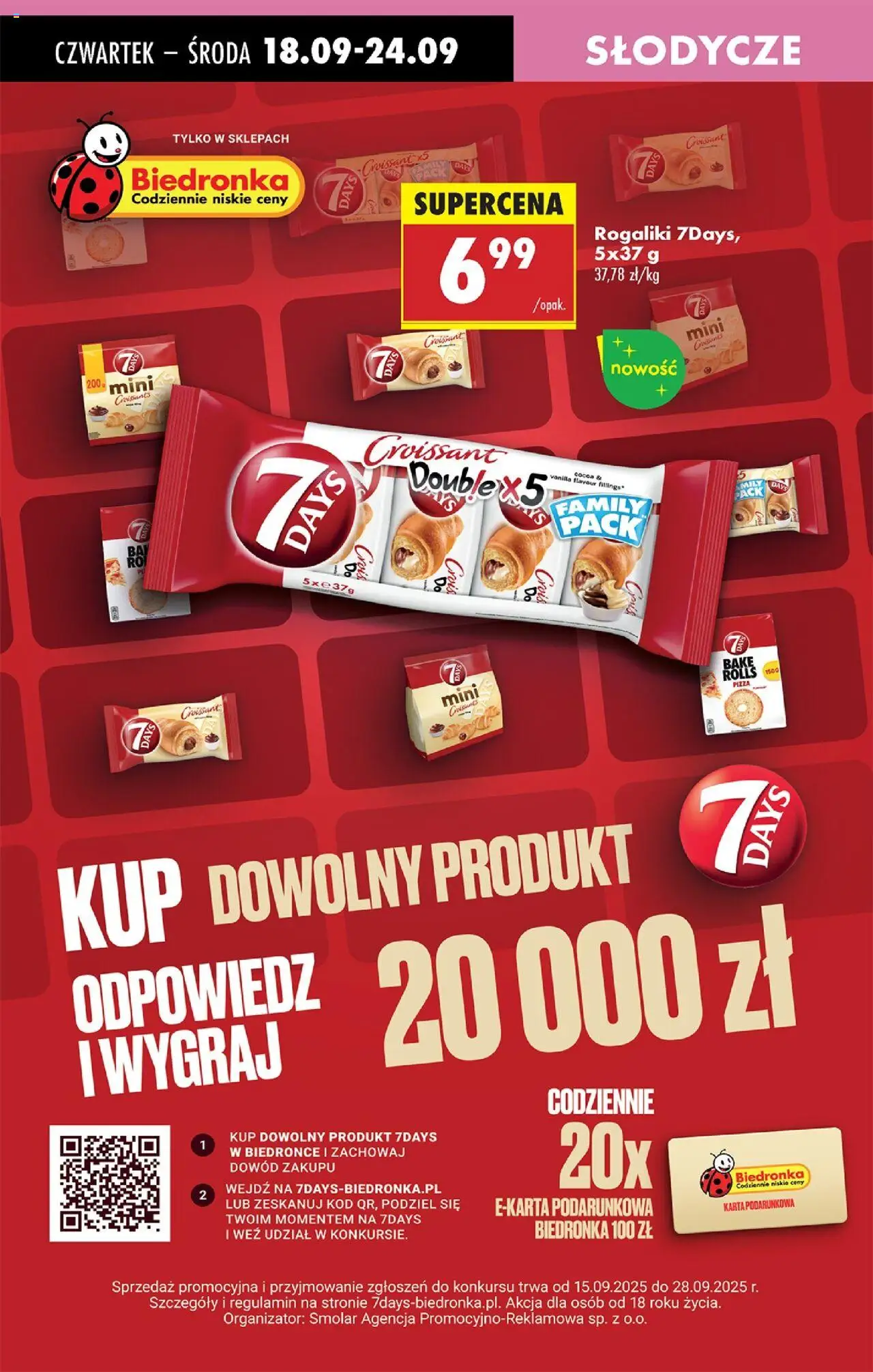 Biedronka gazetka - Oferta w tym tygodniu od 18.09.2025 | Strona: 56 | Produkty: Karta, Słodycze, Pizza