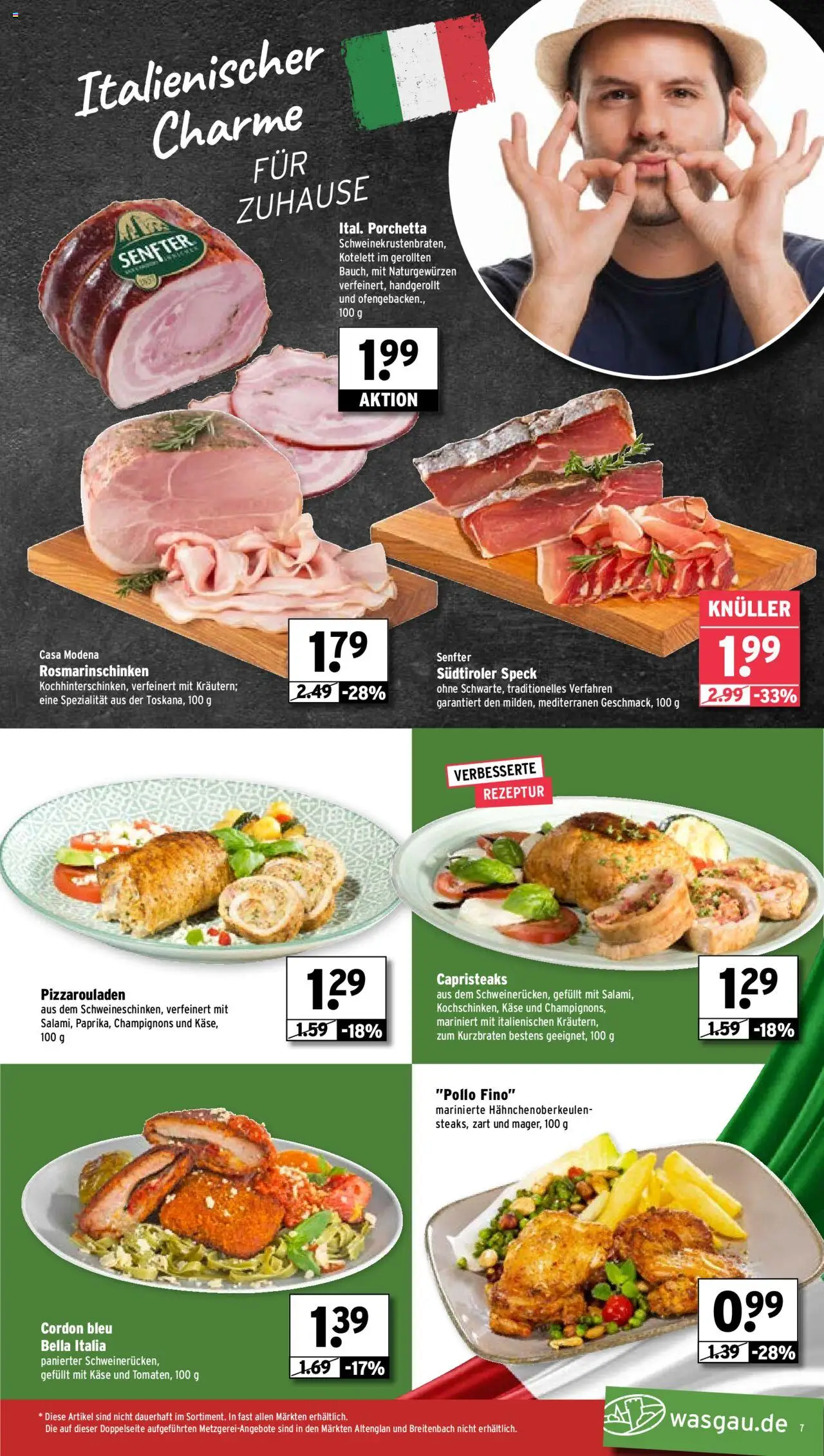 Wasgau Prospekt 	 - gültig ab dem 18.08.2025 | Seite: 7 | Produkte: Käse, Champignons, Schweinerucken