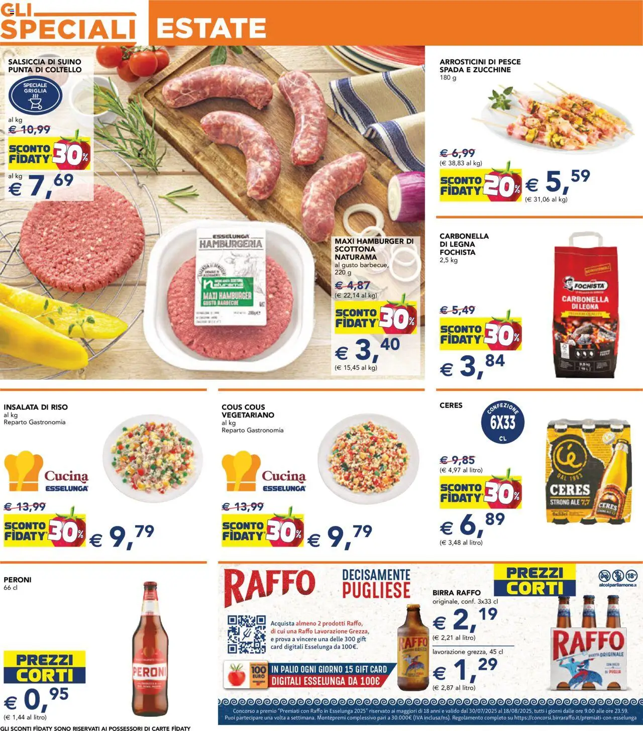 Volantino Esselunga S del 31.07.2025 | Pagina: 2 | Prodotti: Pesce, Barbecue, Ceres, Hamburger