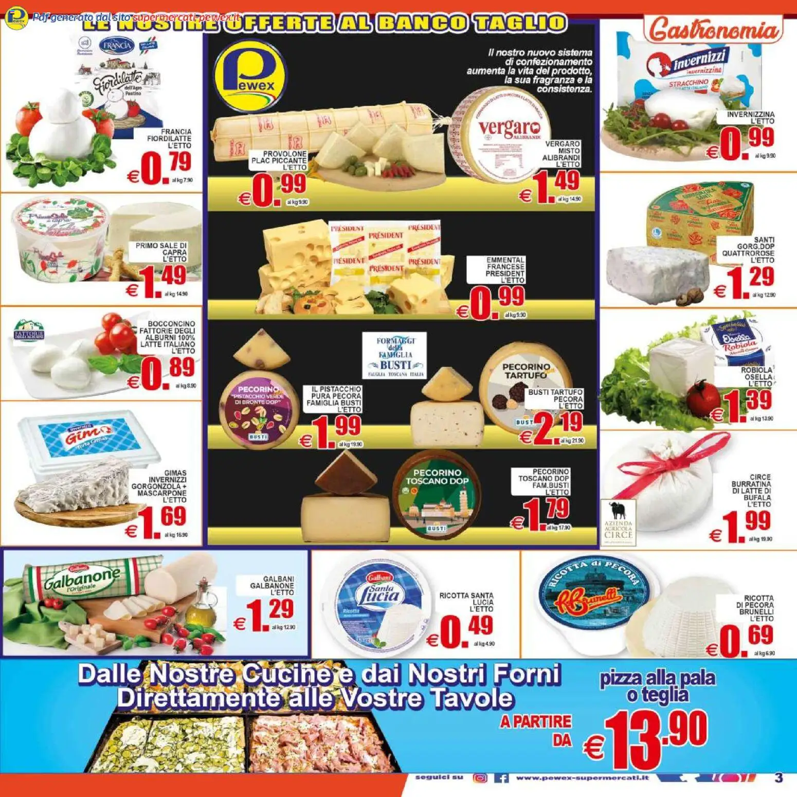 Volantino Pewex del 29.04.2026 | Pagina: 3 | Prodotti: Cucine, Sale, Stracchino, Mascarpone