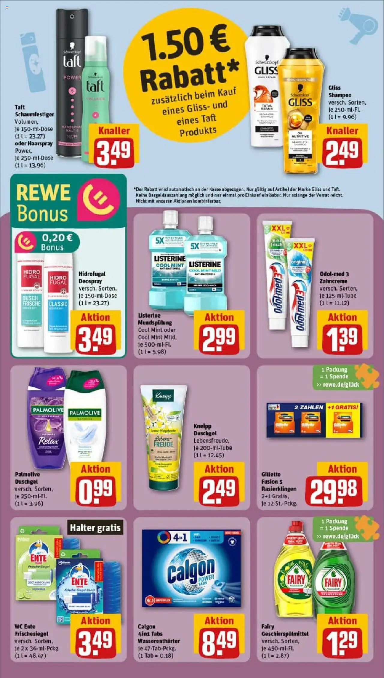 Rewe prospekt Laatzen	 - gültig ab dem 29.06.2025 | Seite: 27 | Produkte: Shampoo, Geschirrspülmittel, Shower Gel, Listerine