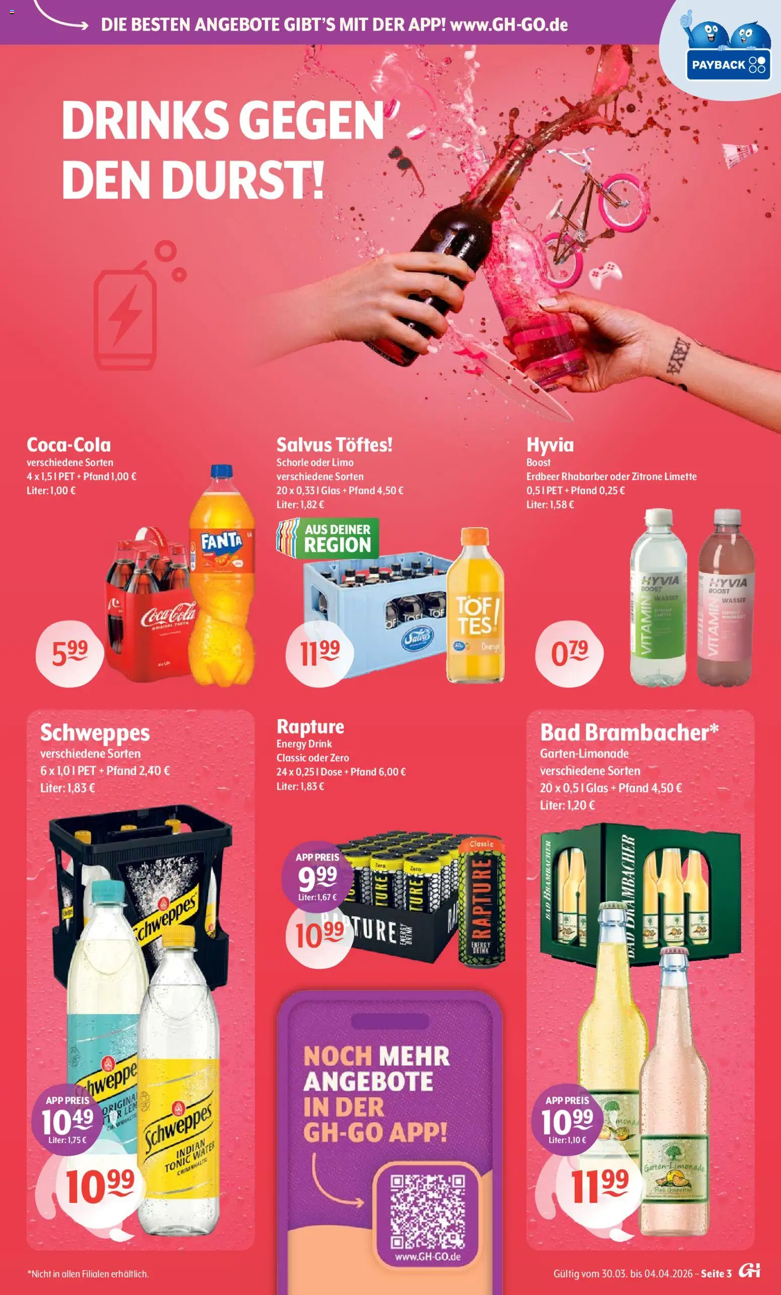 Getränke Hoffmann - Nordrhein - Westfalen – gültig ab 30.03.2026 | Seite: 3 | Produkte: Coca cola, Energy, Bad, Wasser