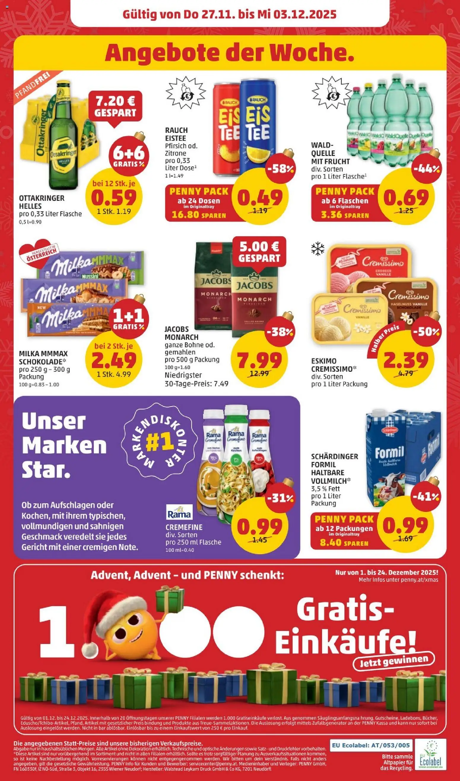Penny Markt - Black Friday gültig ab 27.11.2025 | Seite: 28 | Produkte: Eis, Zitrone, Pfirsich, Tee