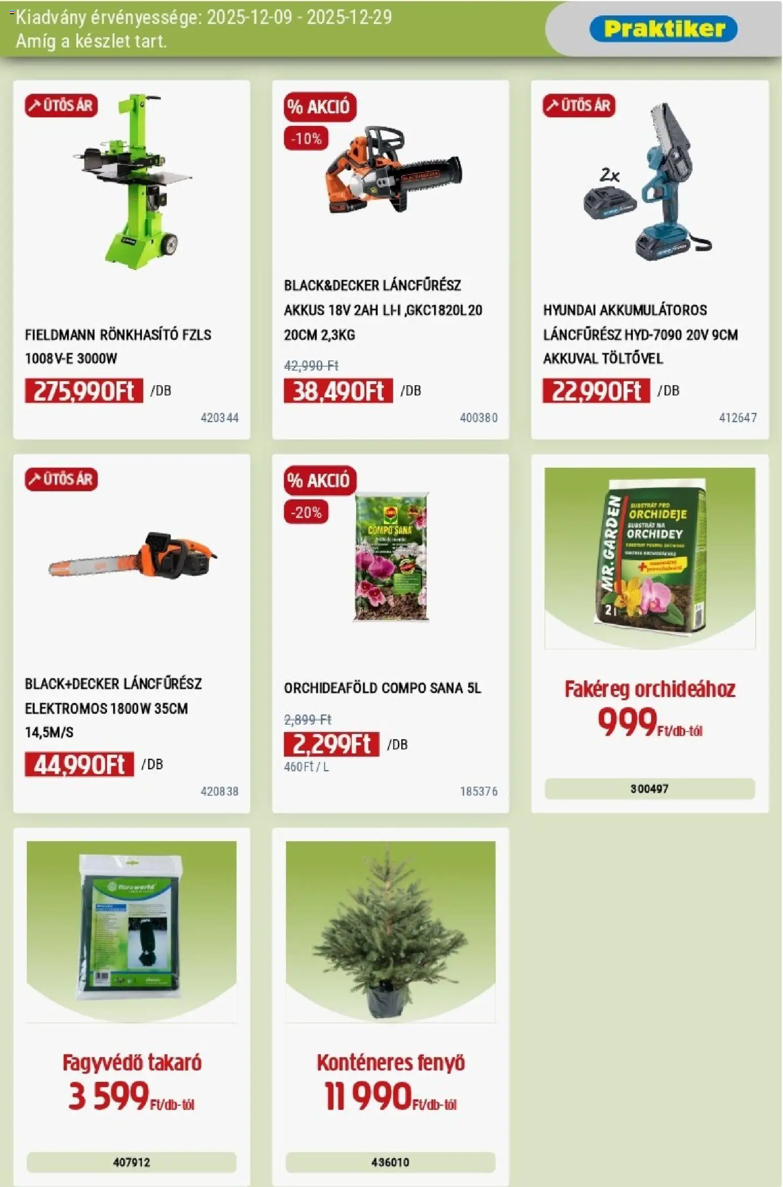 Praktiker akciós ujság - amely érvényes a következő dátumtól: 09.12.2025 | Oldal: 23 | Termékek: Takaró, Láncfűrész