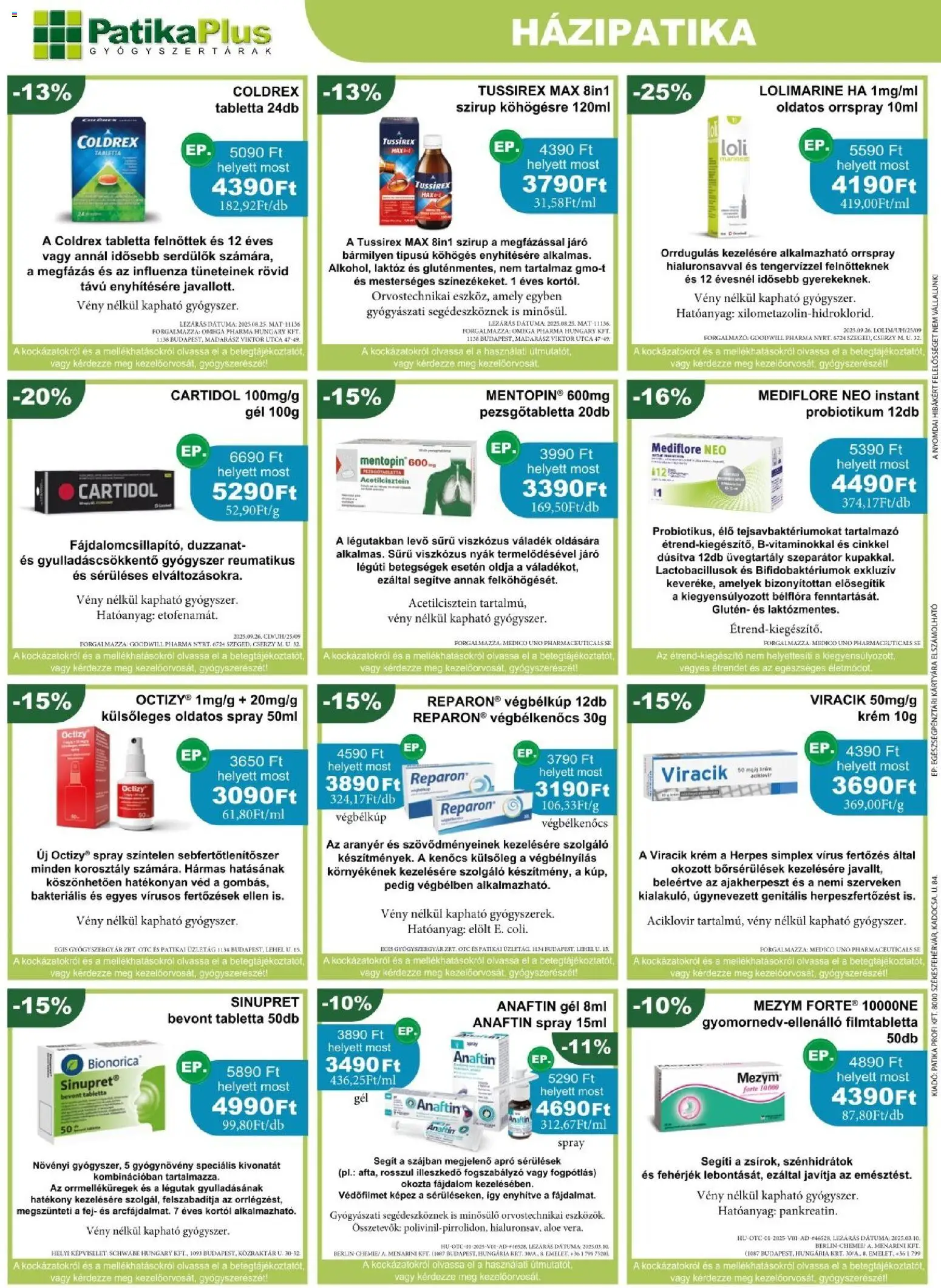 PatikaPlus akciós ujság - amely érvényes a következő dátumtól: 01.11.2025 | Oldal: 2 | Termékek: Pezsgőtabletta